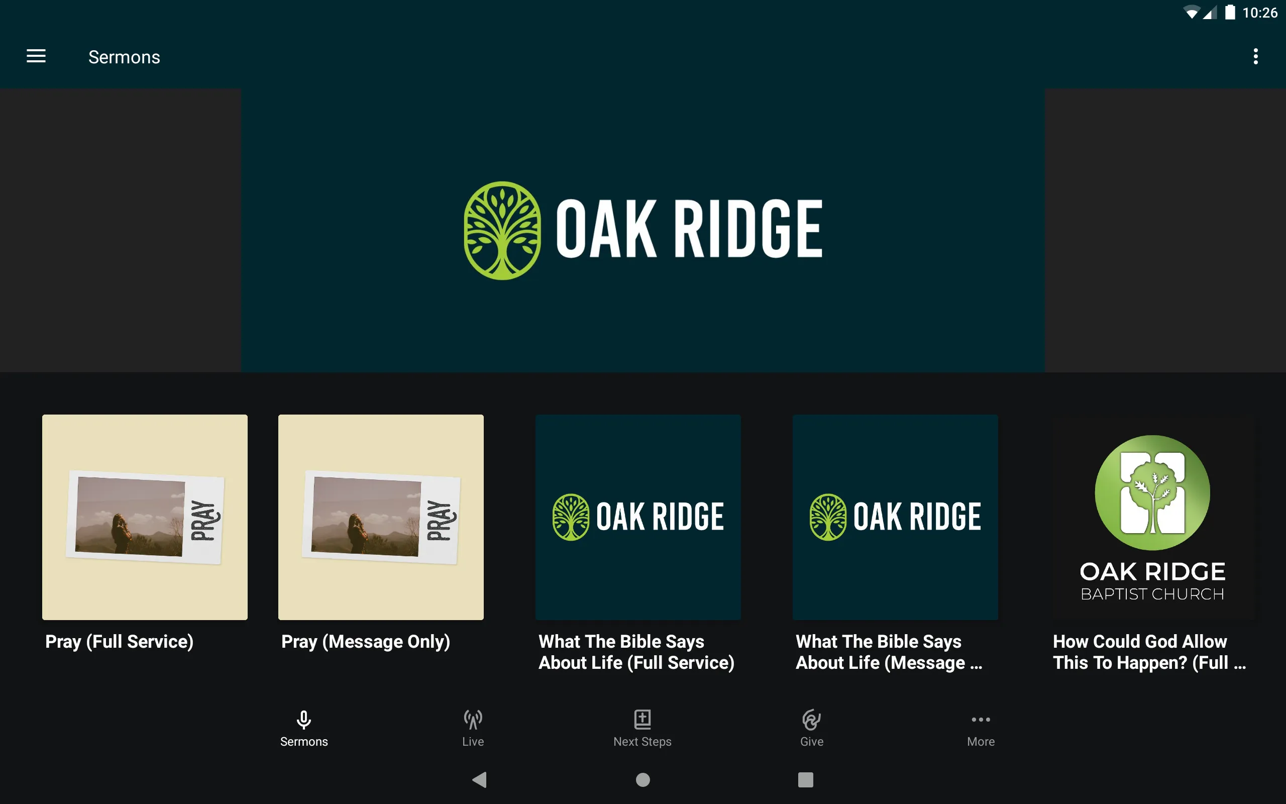 Oak Ridge Church | Indus Appstore | Screenshot