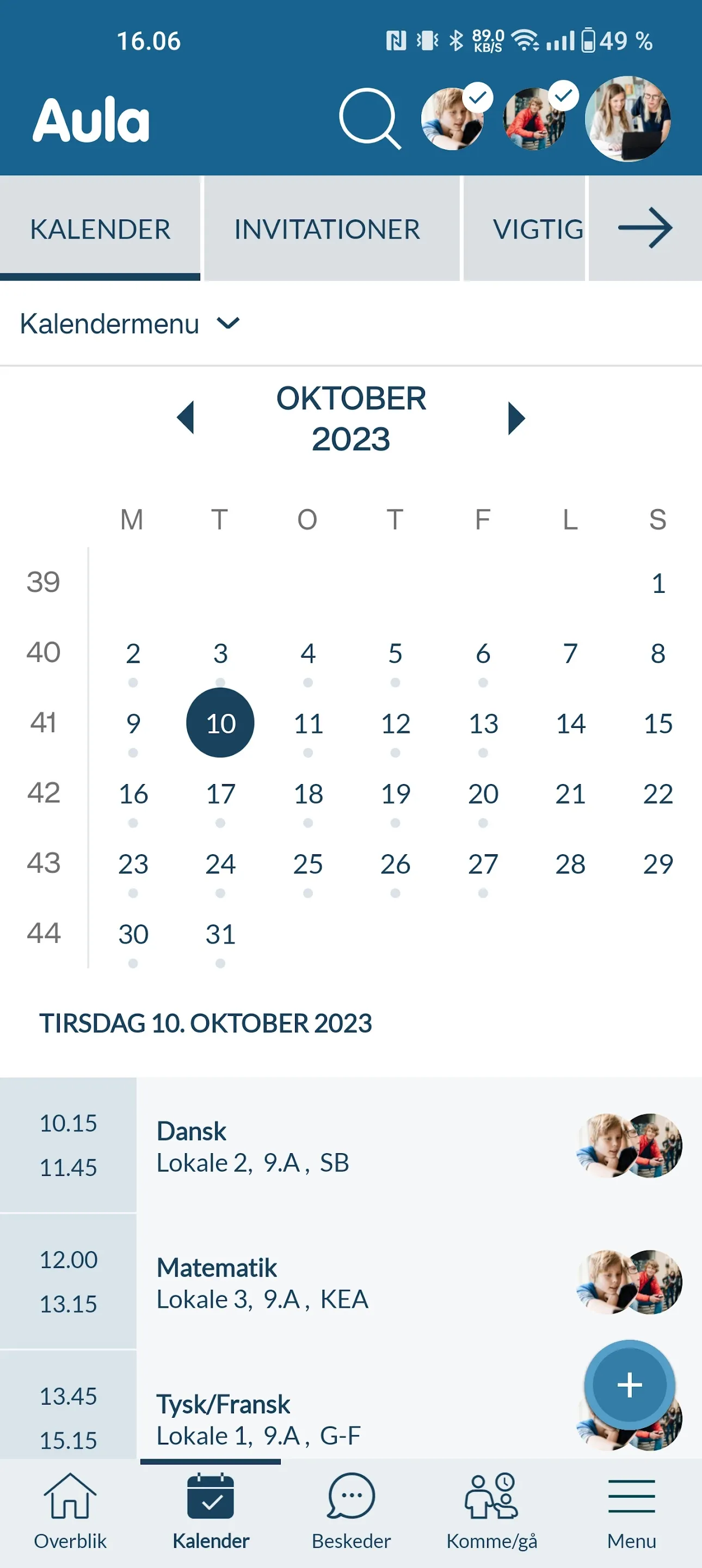 Aula for forældre og elever | Indus Appstore | Screenshot