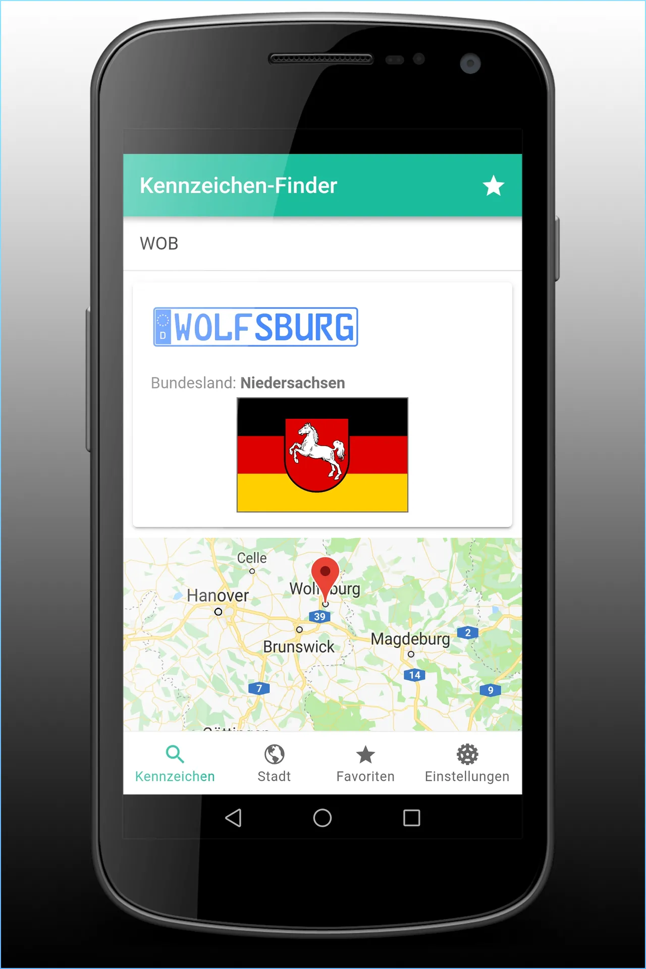 Kennzeichen-Finder mit Karte | Indus Appstore | Screenshot