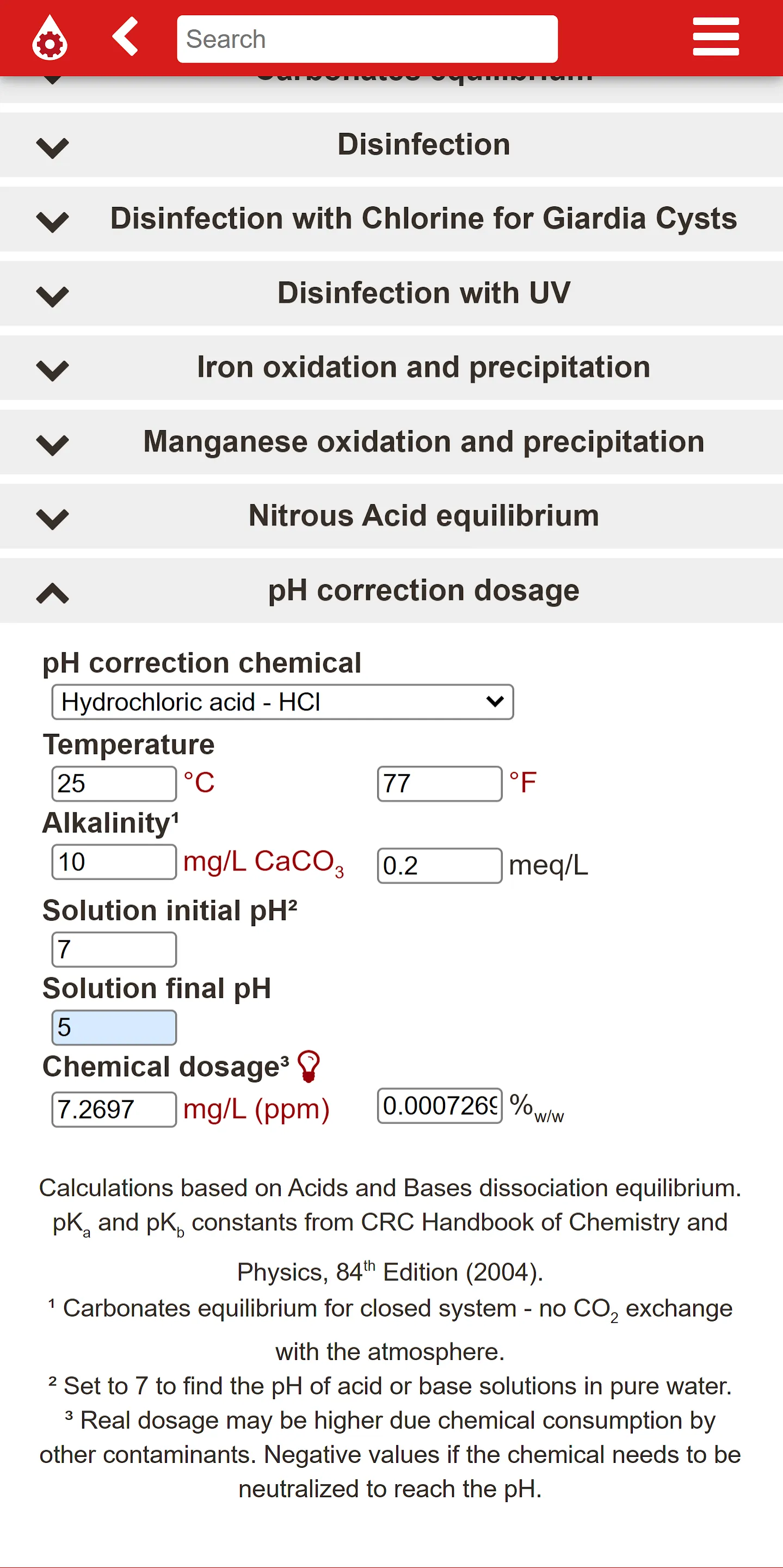 Plutocalc Water and Wastewater | Indus Appstore | Screenshot