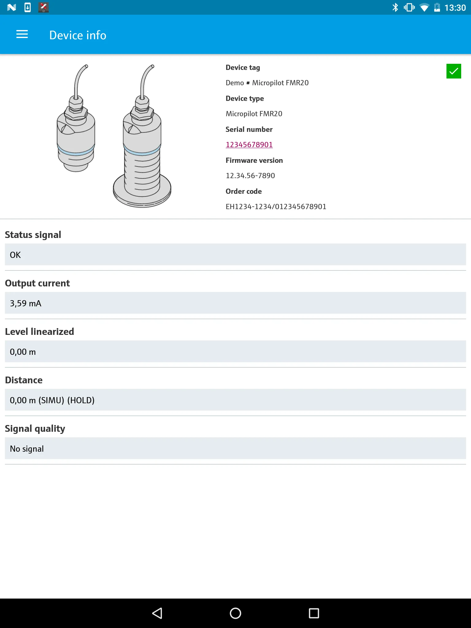 Endress+Hauser SmartBlue | Indus Appstore | Screenshot