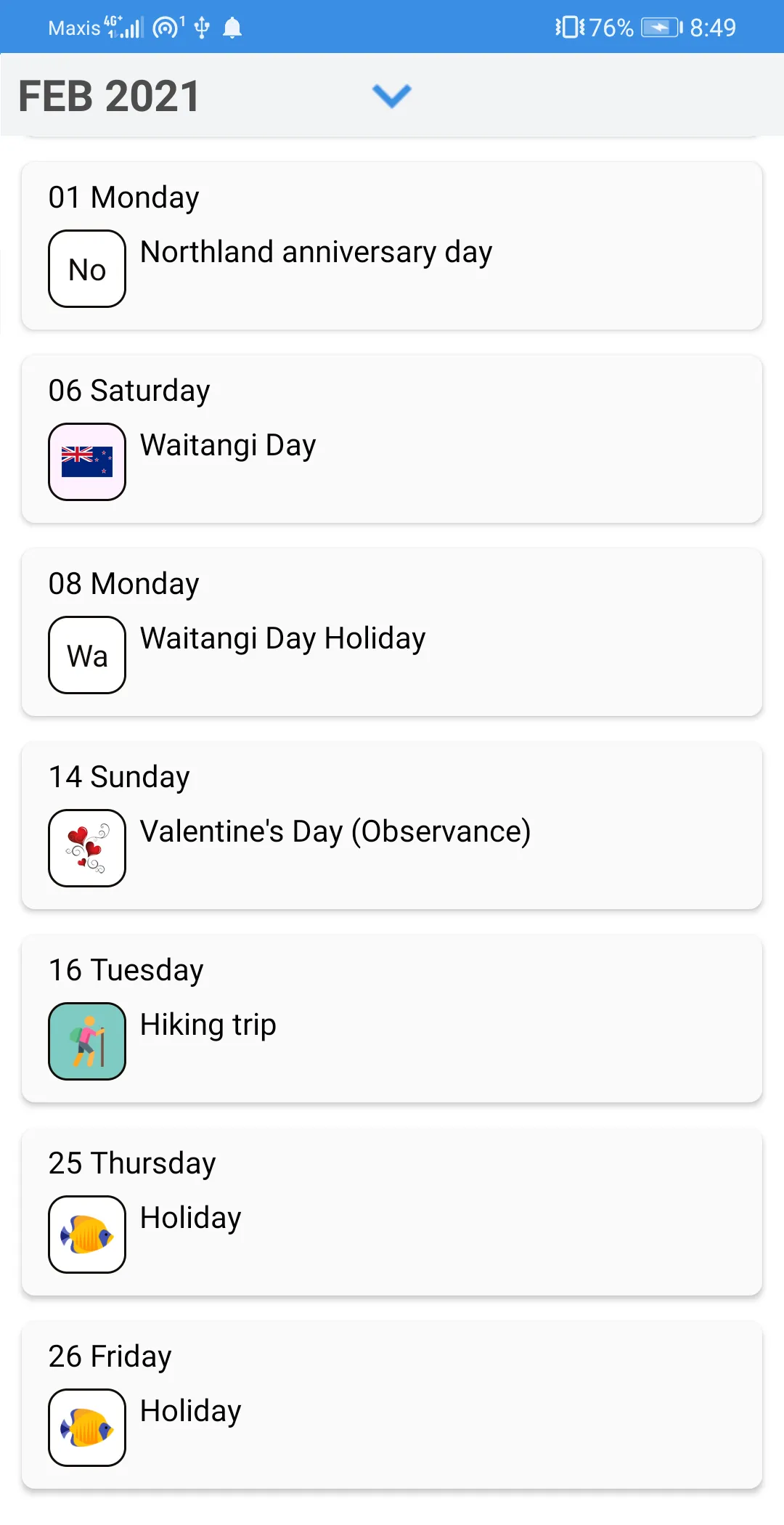 New Zealand Calendar 2024 | Indus Appstore | Screenshot