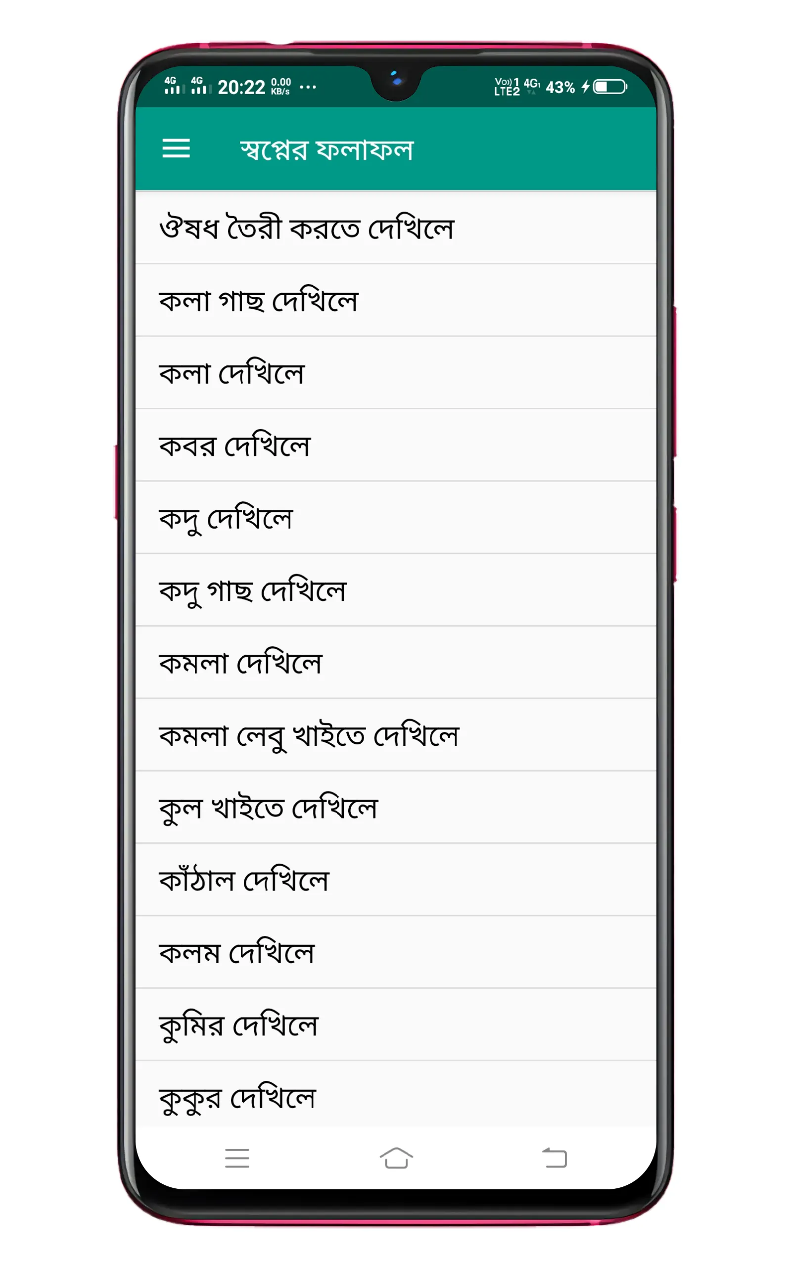 কোন স্বপ্ন দেখলে কি ফলাফল হয় | Indus Appstore | Screenshot