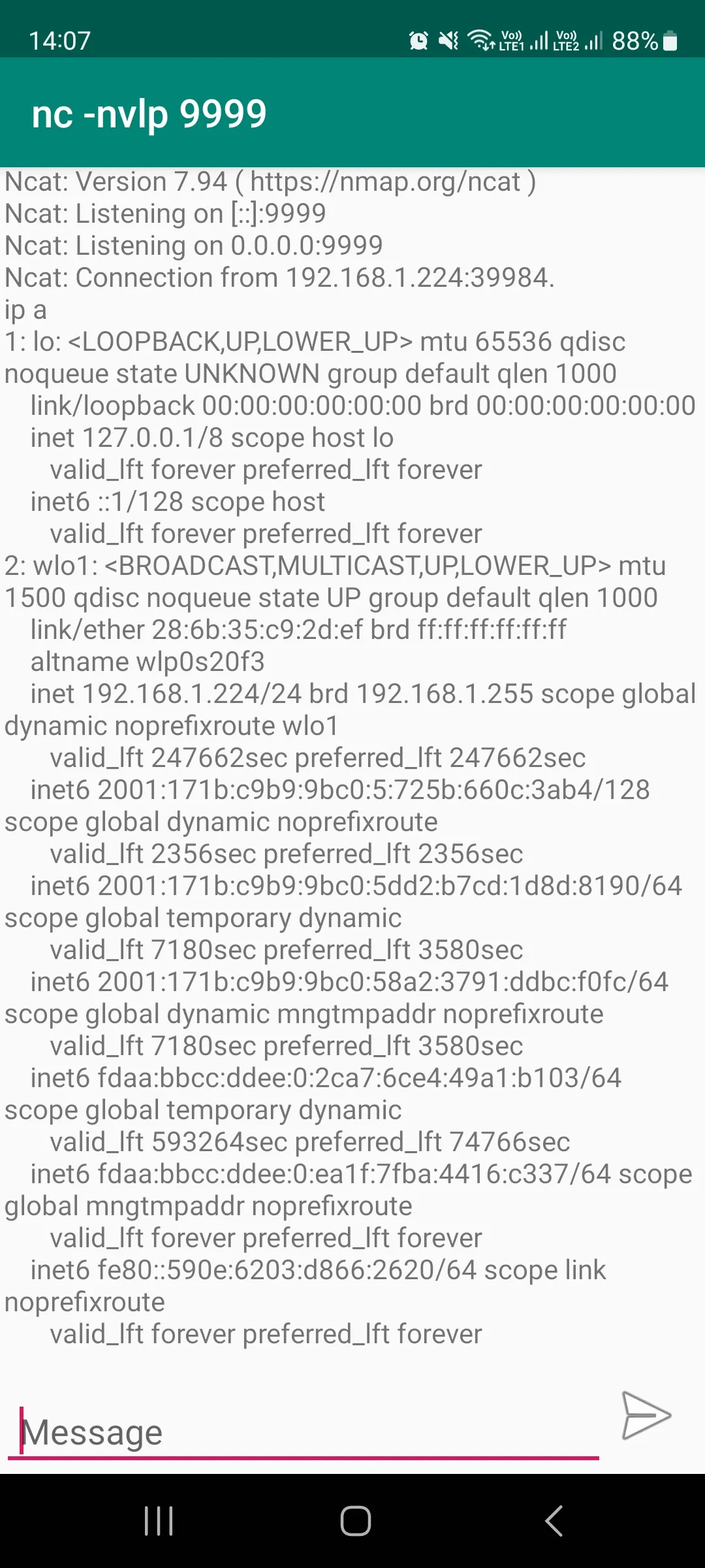 nc - Netcat for Android | Indus Appstore | Screenshot