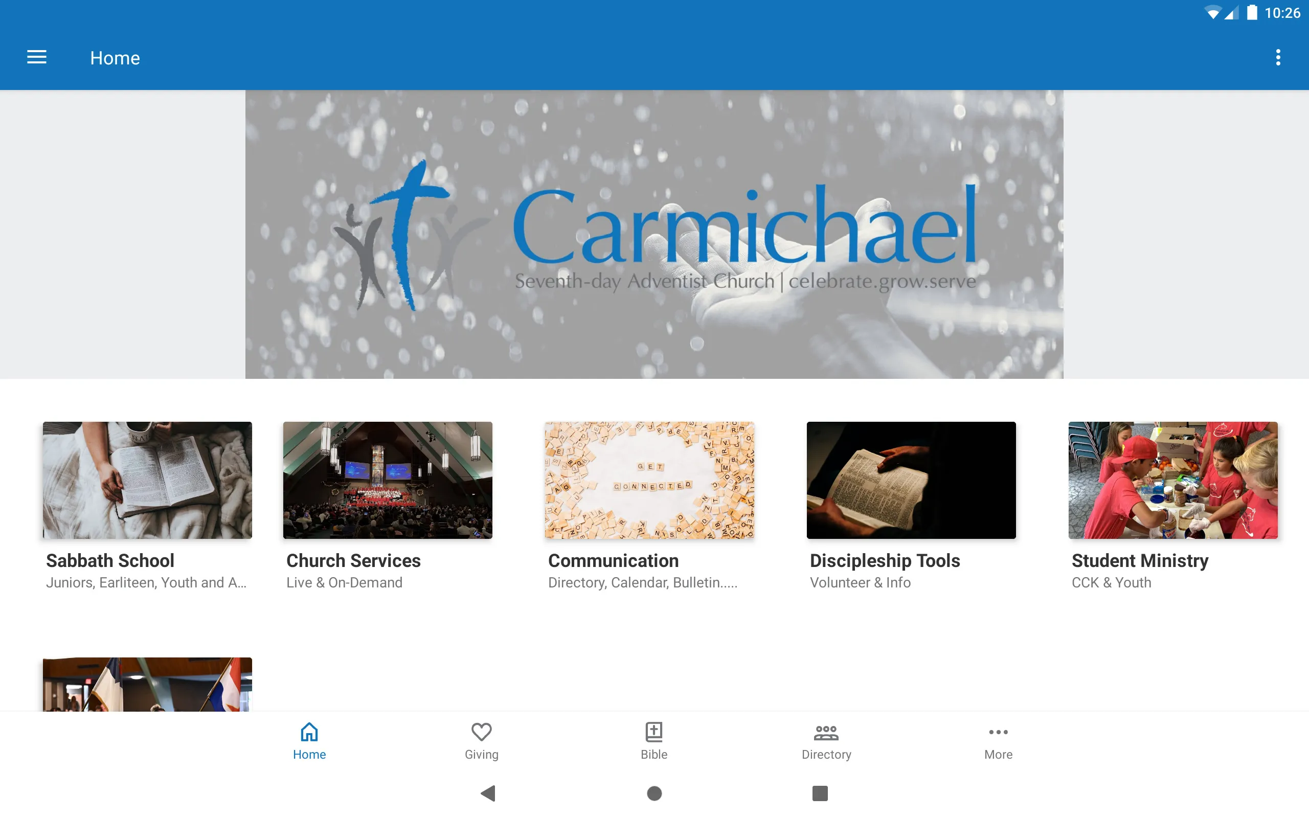 Carmichael SDA Church | Indus Appstore | Screenshot