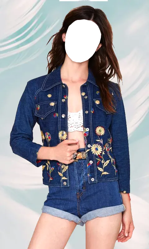 Women Jeans Jacket Photo Suit | Indus Appstore | Screenshot