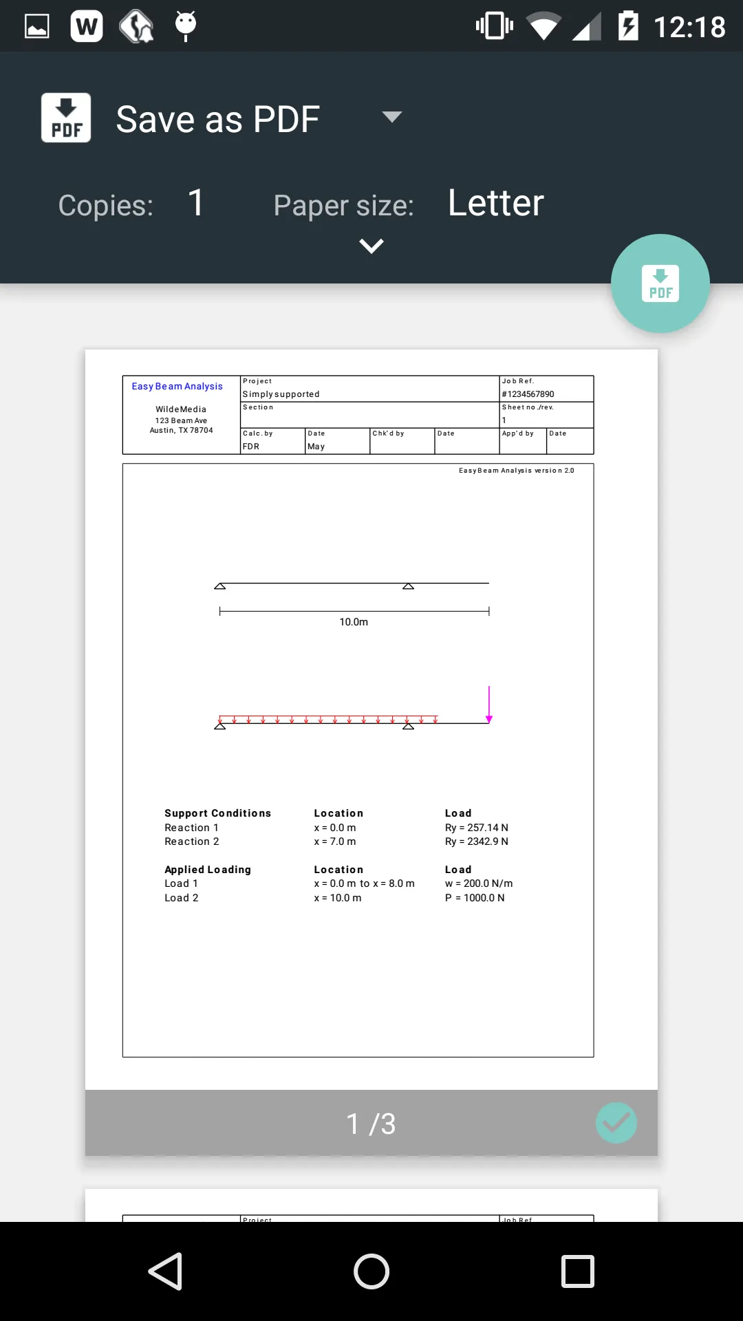 Easy Beam Analysis | Indus Appstore | Screenshot