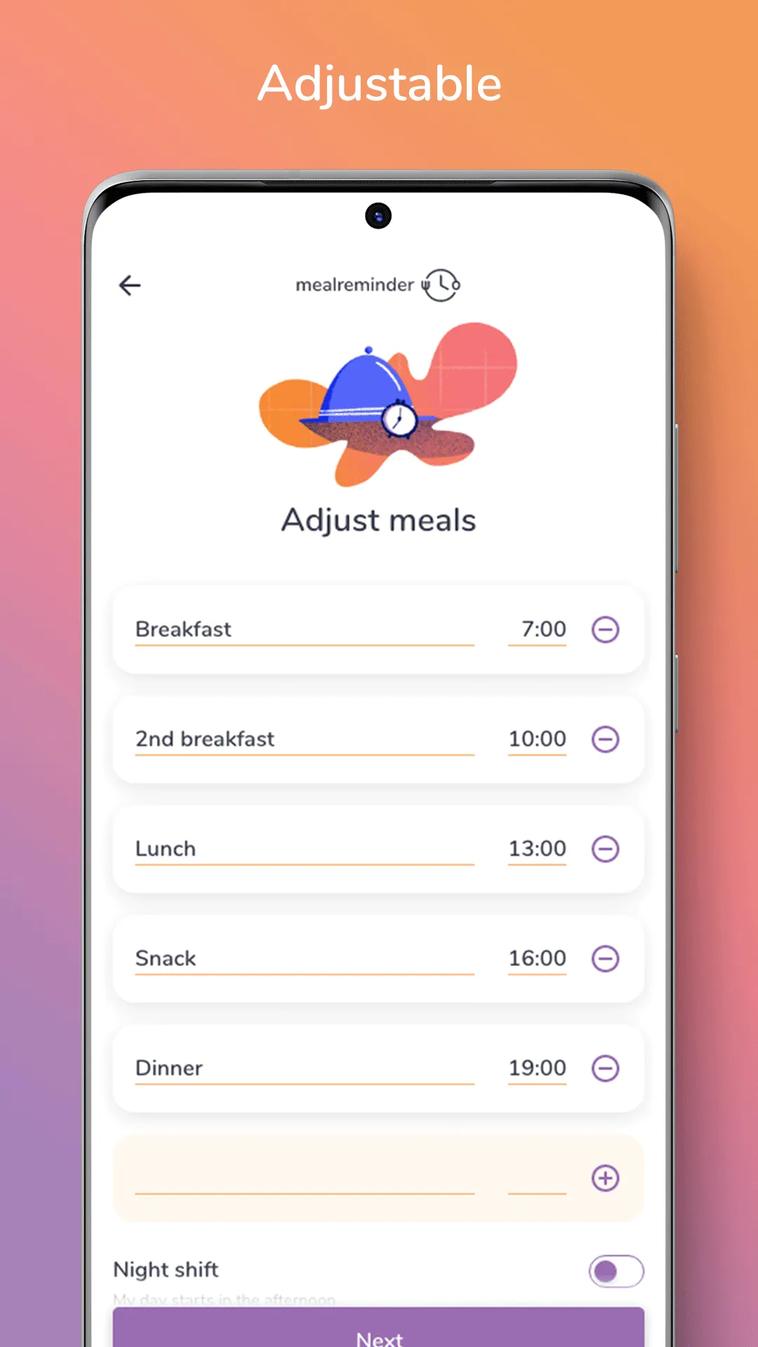 Meal Reminder - Weight Loss | Indus Appstore | Screenshot