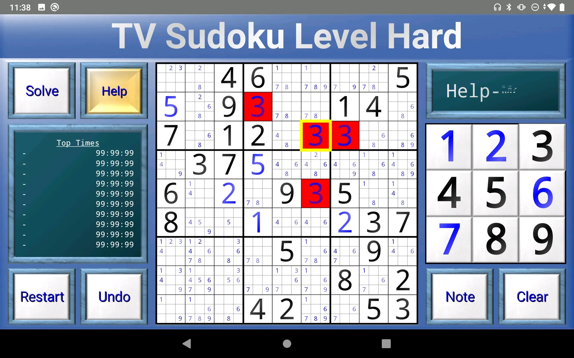 TV Sudoku: 4x4, 9x9 and 16x16 | Indus Appstore | Screenshot