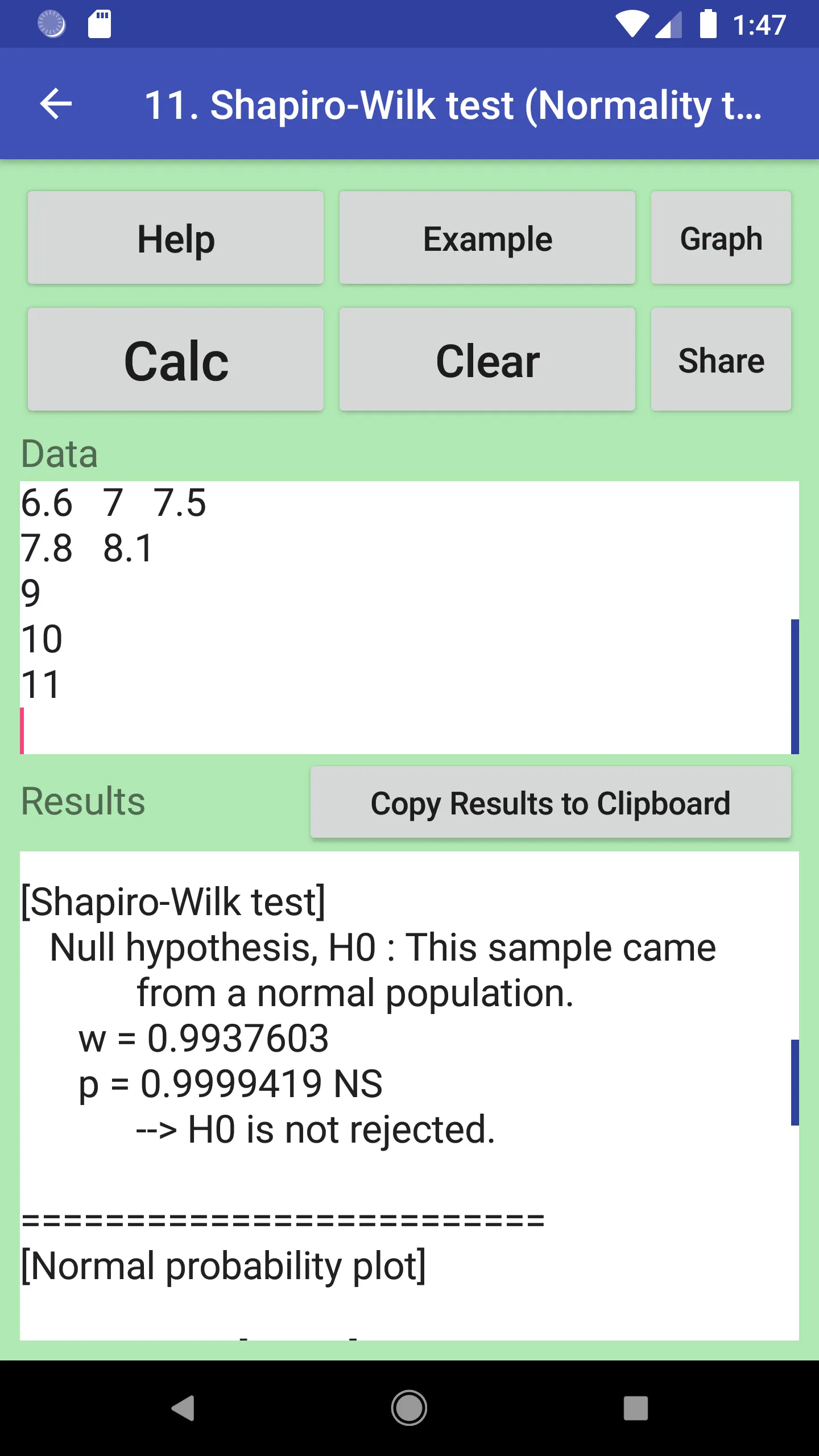 Stats Tester,  Easy statistics | Indus Appstore | Screenshot