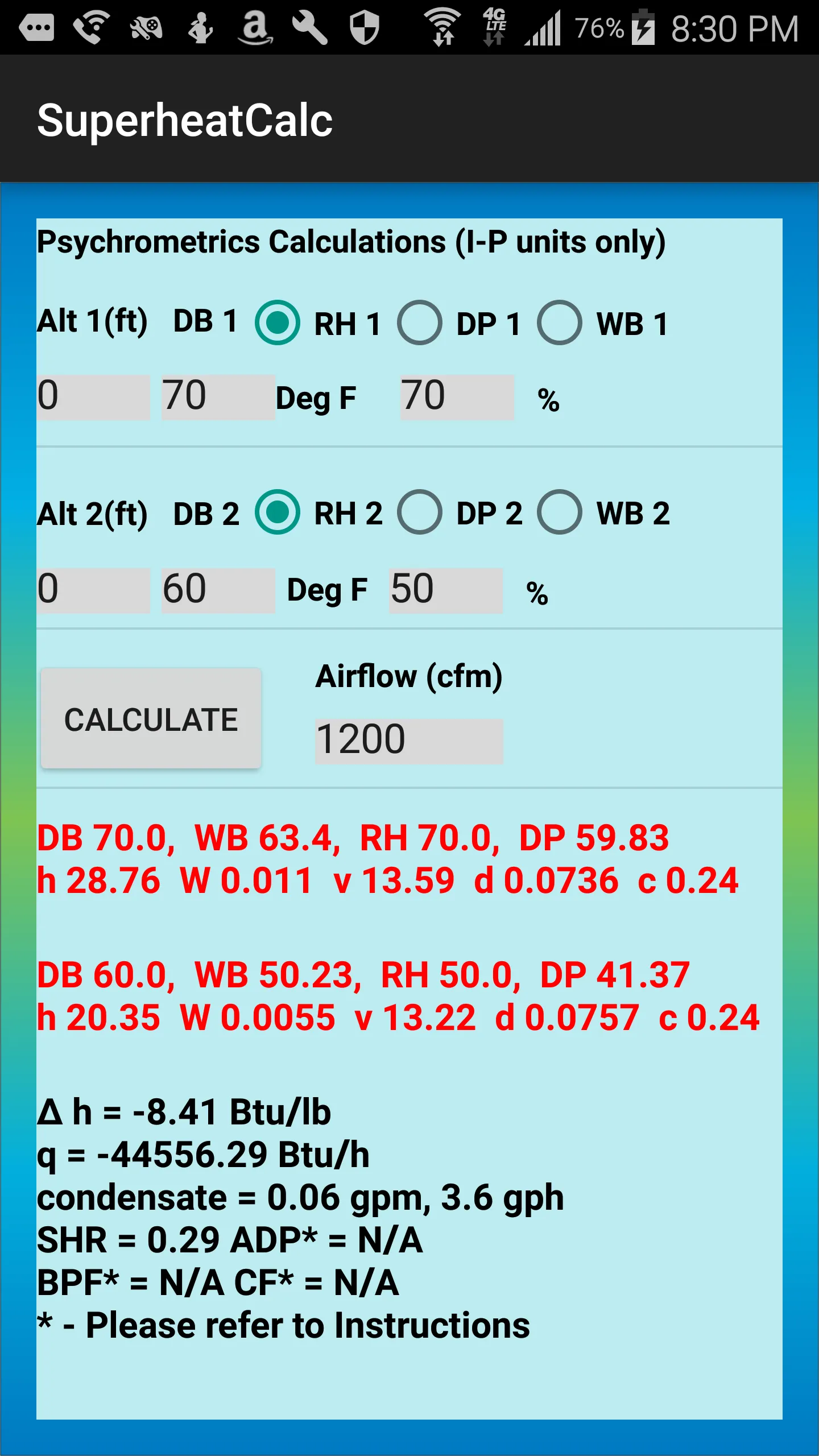 HVAC Superheat Calculator | Indus Appstore | Screenshot