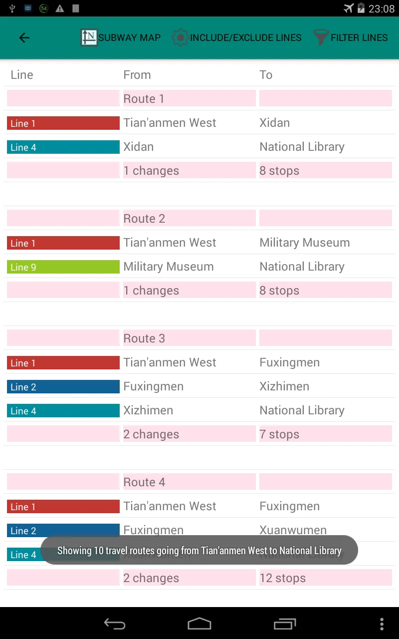 Beijing Subway Route Planner | Indus Appstore | Screenshot