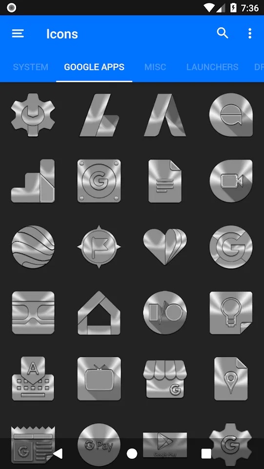 Silver and Chrome Icon Pack | Indus Appstore | Screenshot