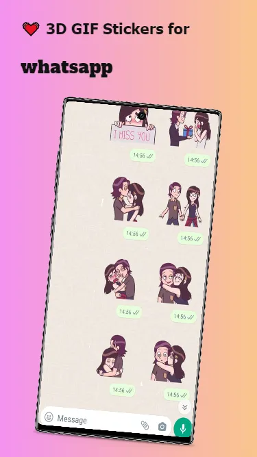 WASticker -Animated Love | Indus Appstore | Screenshot