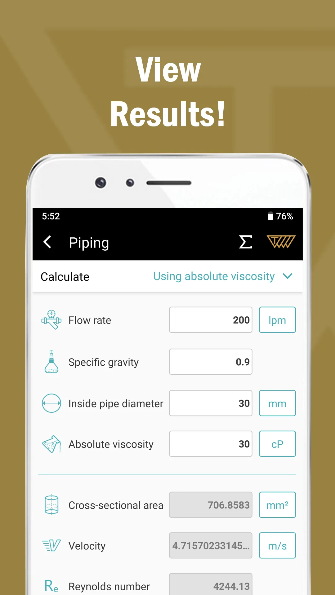 Hydraulic System Calculator | Indus Appstore | Screenshot