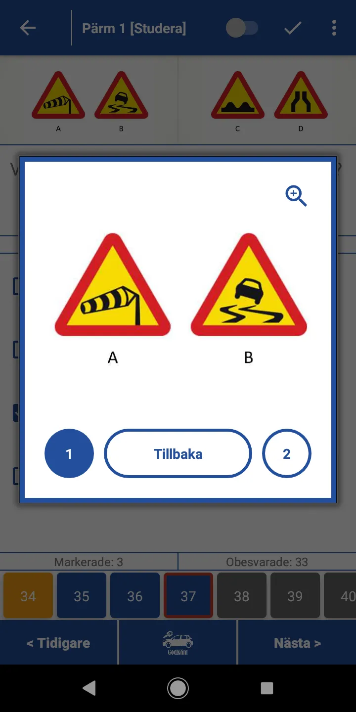 GodKänt teoriprov på svenska | Indus Appstore | Screenshot