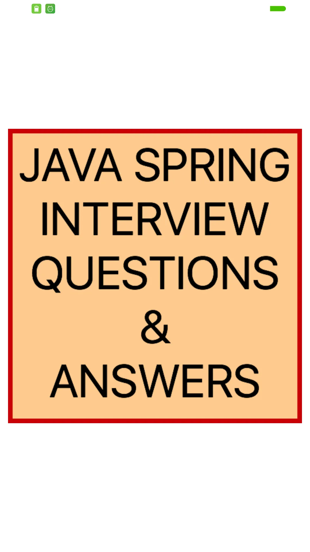 Java Spring - Interview Questi | Indus Appstore | Screenshot