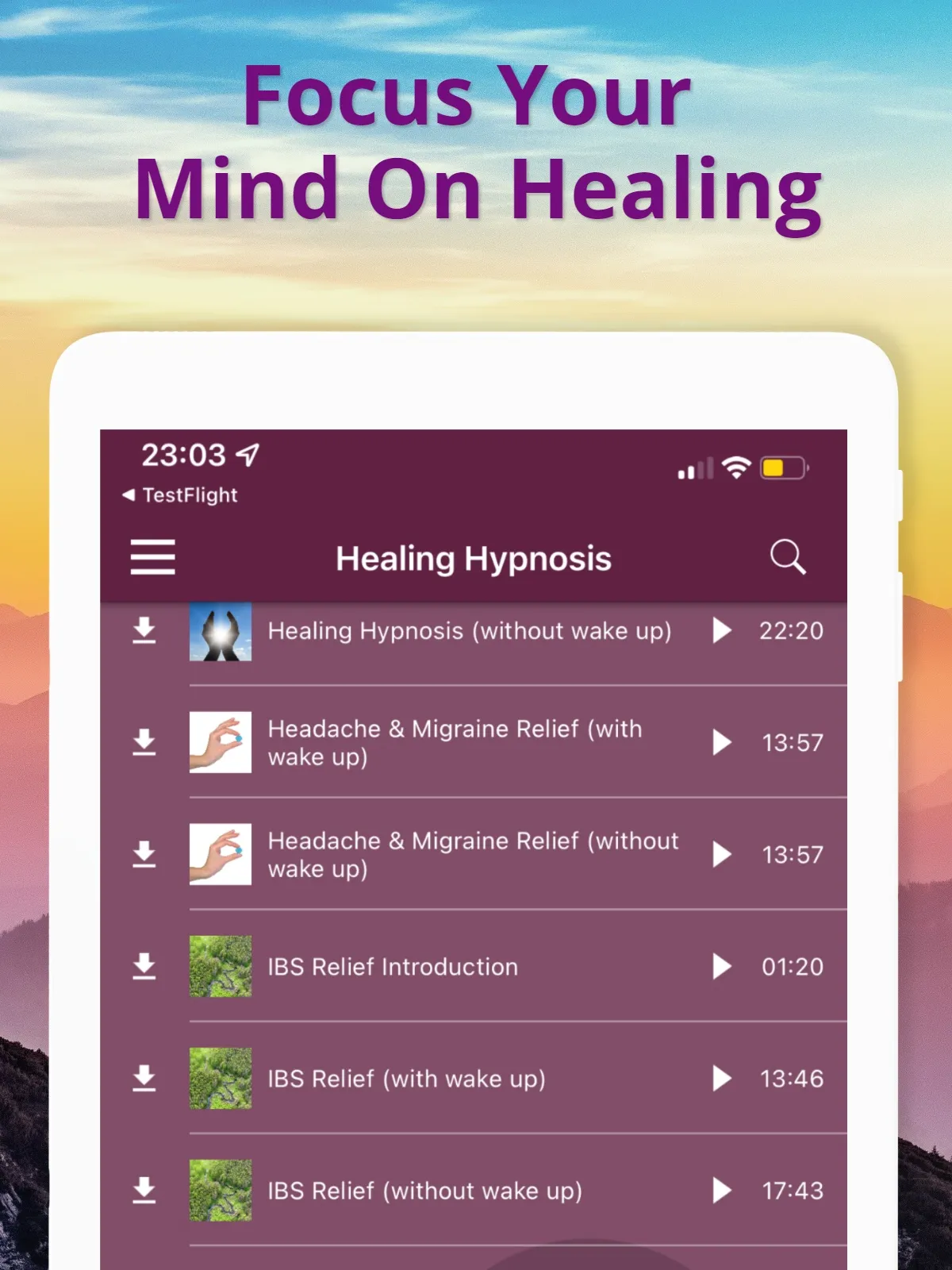 Healing – Self Love Hypnosis | Indus Appstore | Screenshot