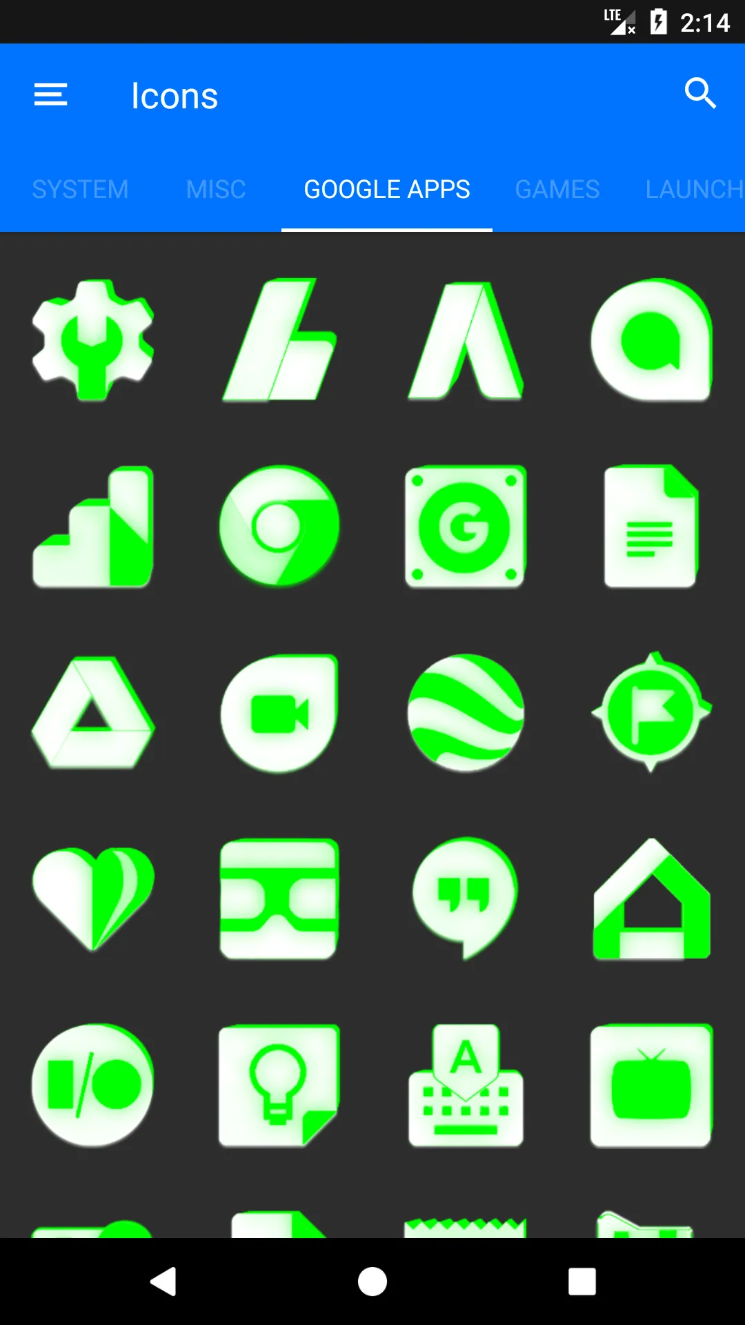 Inverted White Green Icon Pack | Indus Appstore | Screenshot