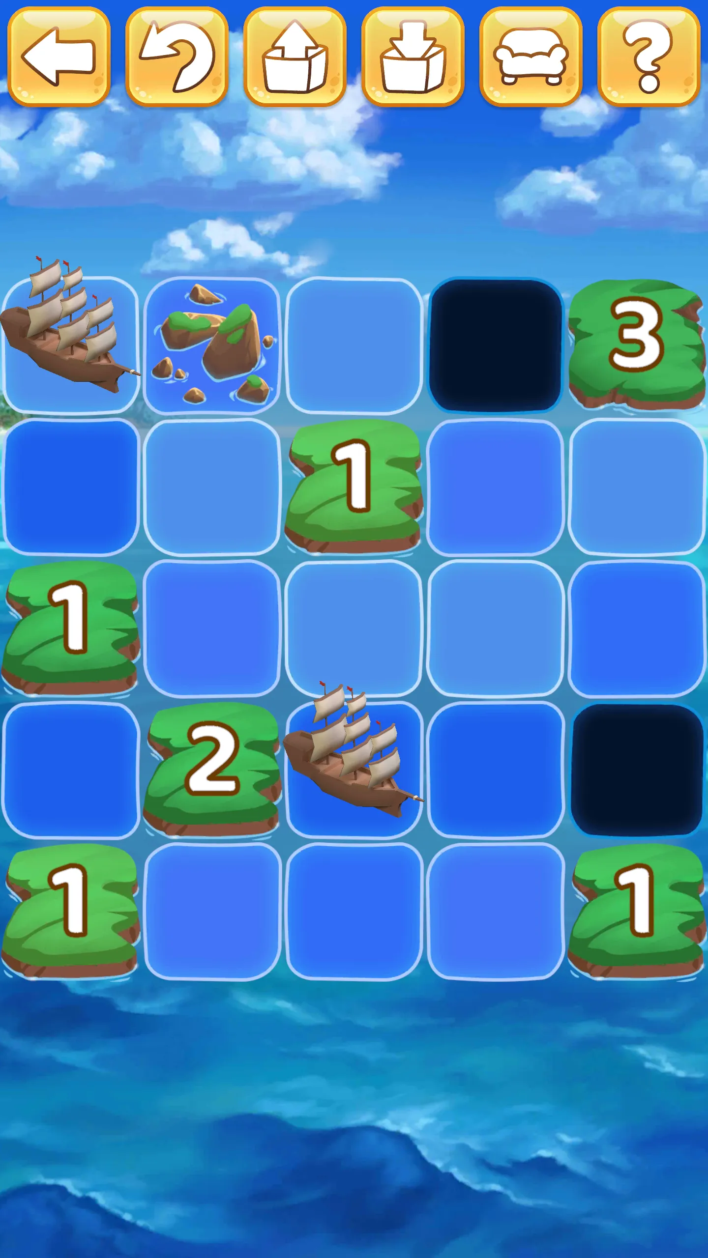 Islands and Ships logic puzzle | Indus Appstore | Screenshot