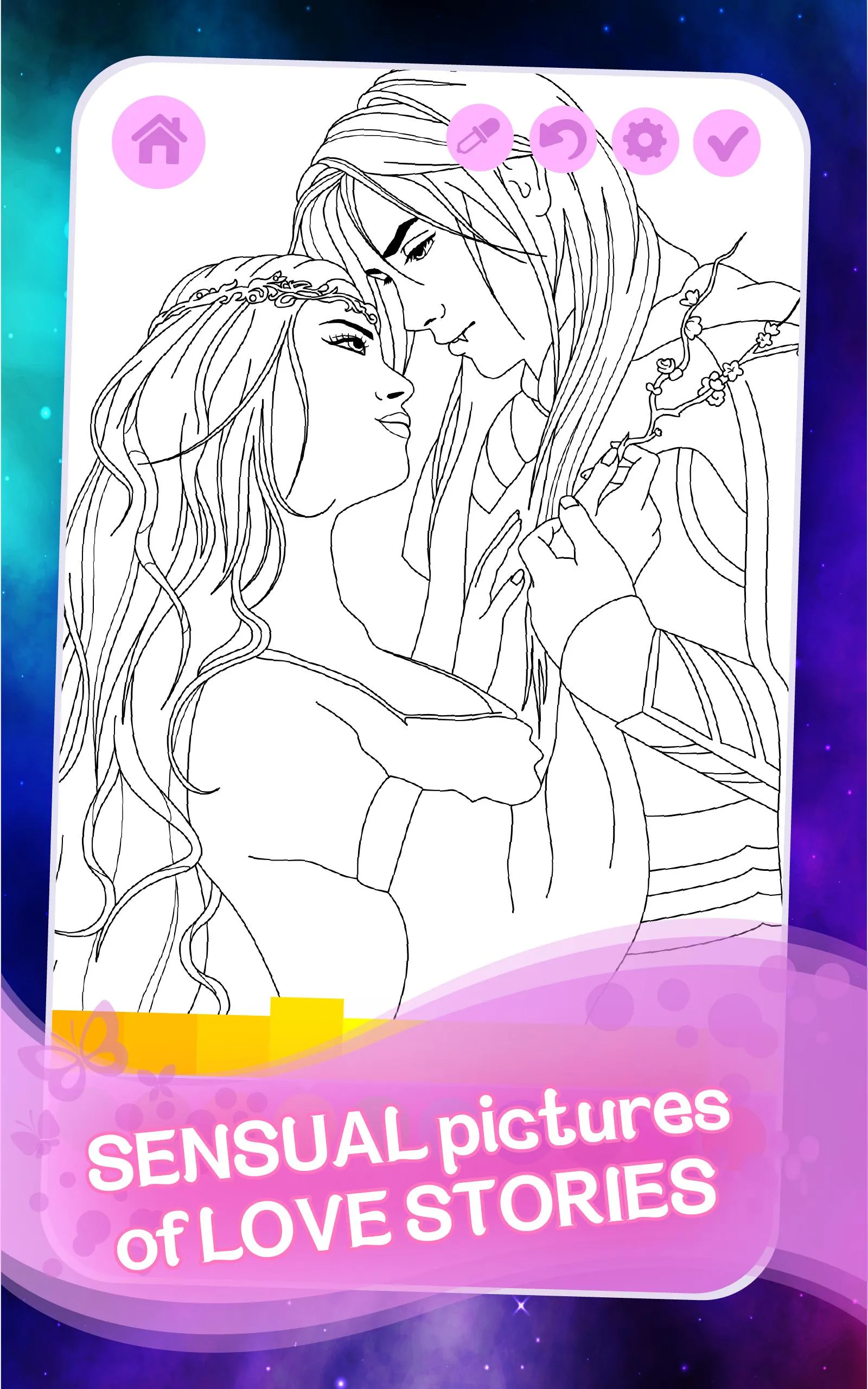 Fantasy Love Coloring Book | Indus Appstore | Screenshot