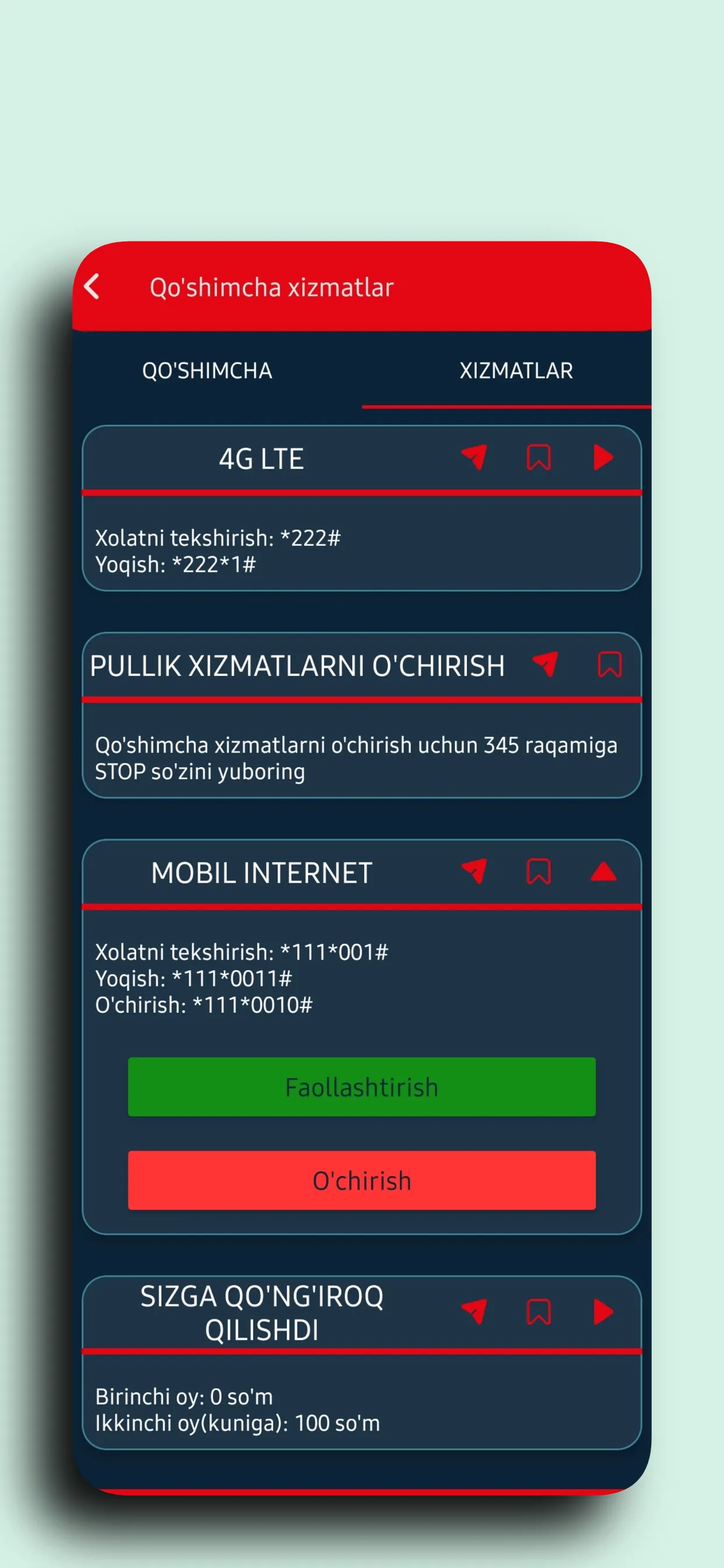 Mobiuz (UMS) USSD kodlar | Indus Appstore | Screenshot