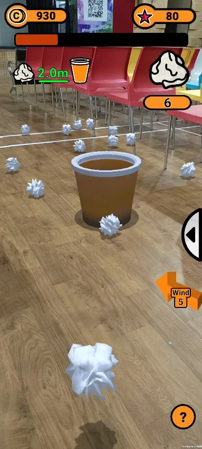 AR Paper Toss | Indus Appstore | Screenshot