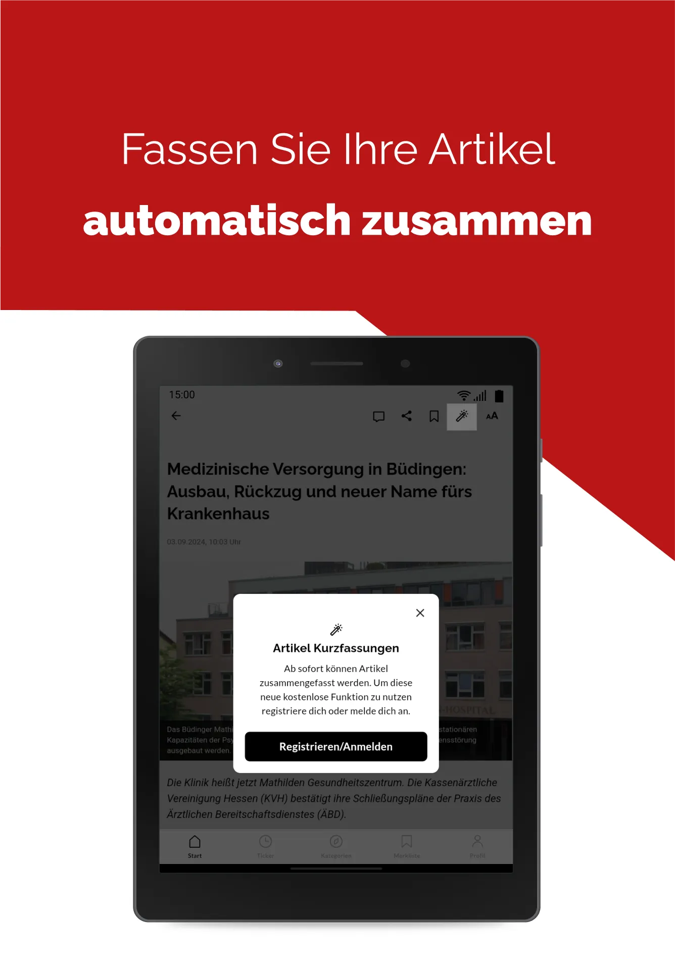 Wetterauer Zeitung News | Indus Appstore | Screenshot