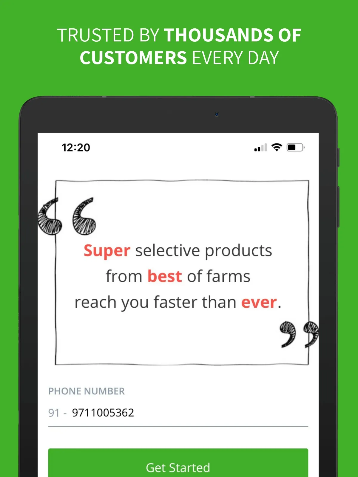 Fresherry: Super-fresh veggies | Indus Appstore | Screenshot