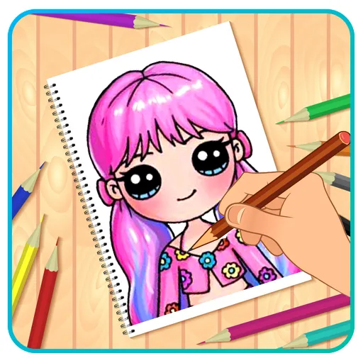 Learn to draw a cute girl | Indus Appstore | Screenshot