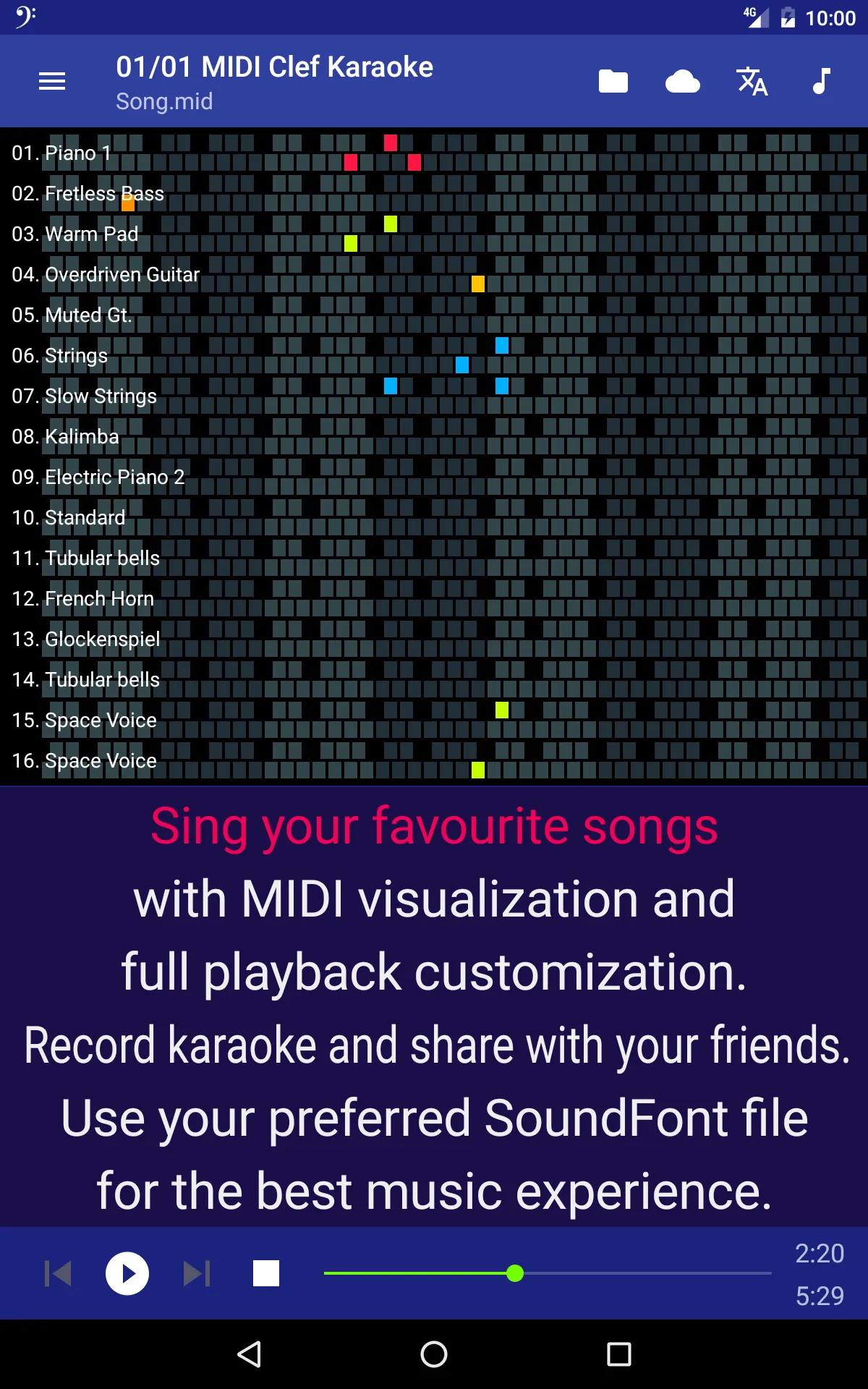 MIDI Clef Karaoke Player | Indus Appstore | Screenshot