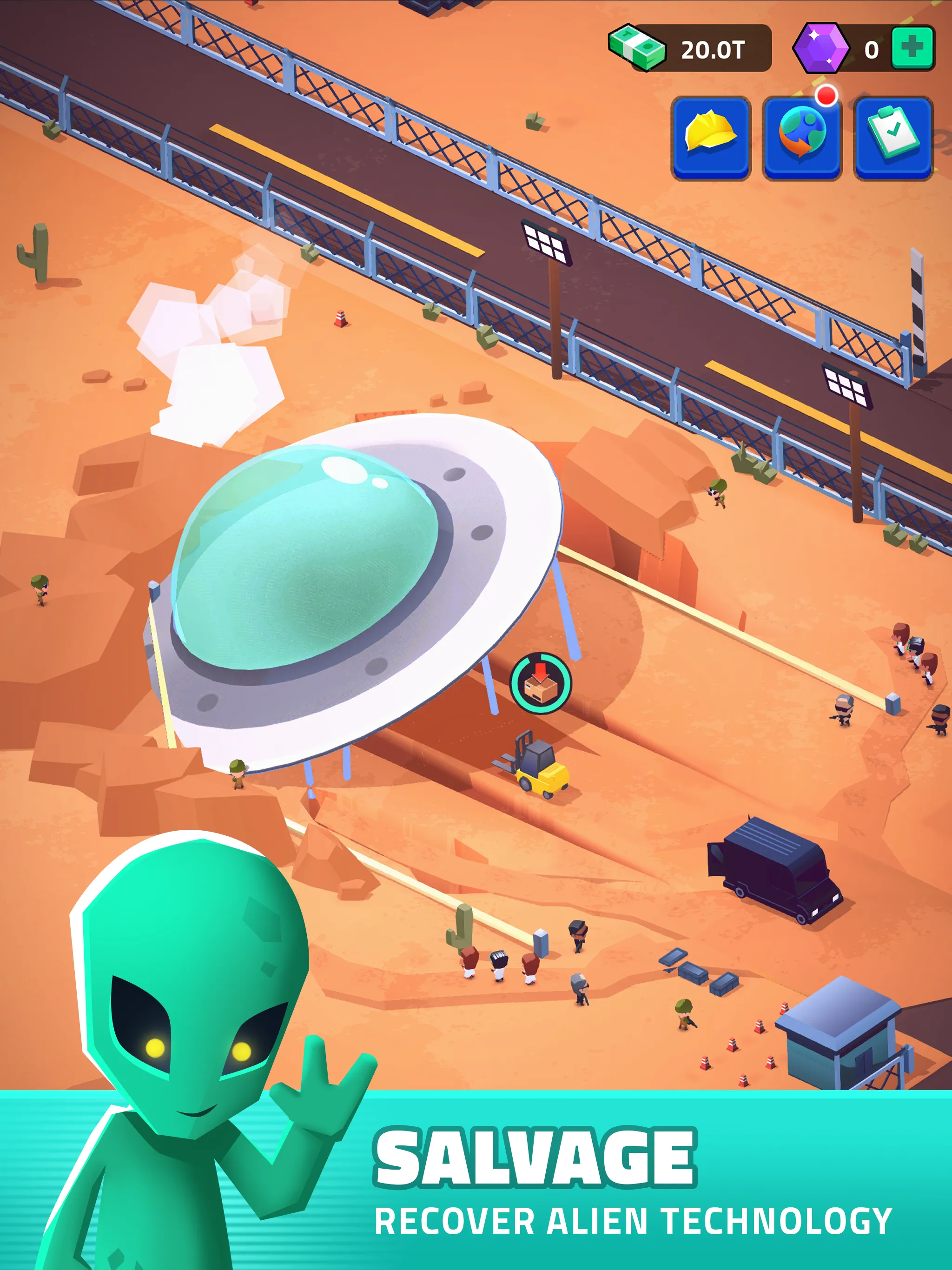 Idle Area 51 | Indus Appstore | Screenshot