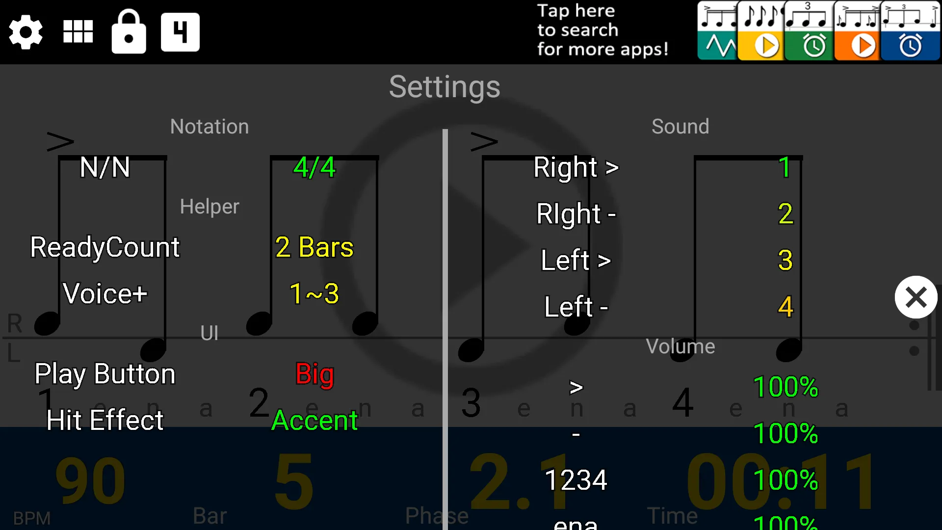 Drum Beat Metronome | Indus Appstore | Screenshot