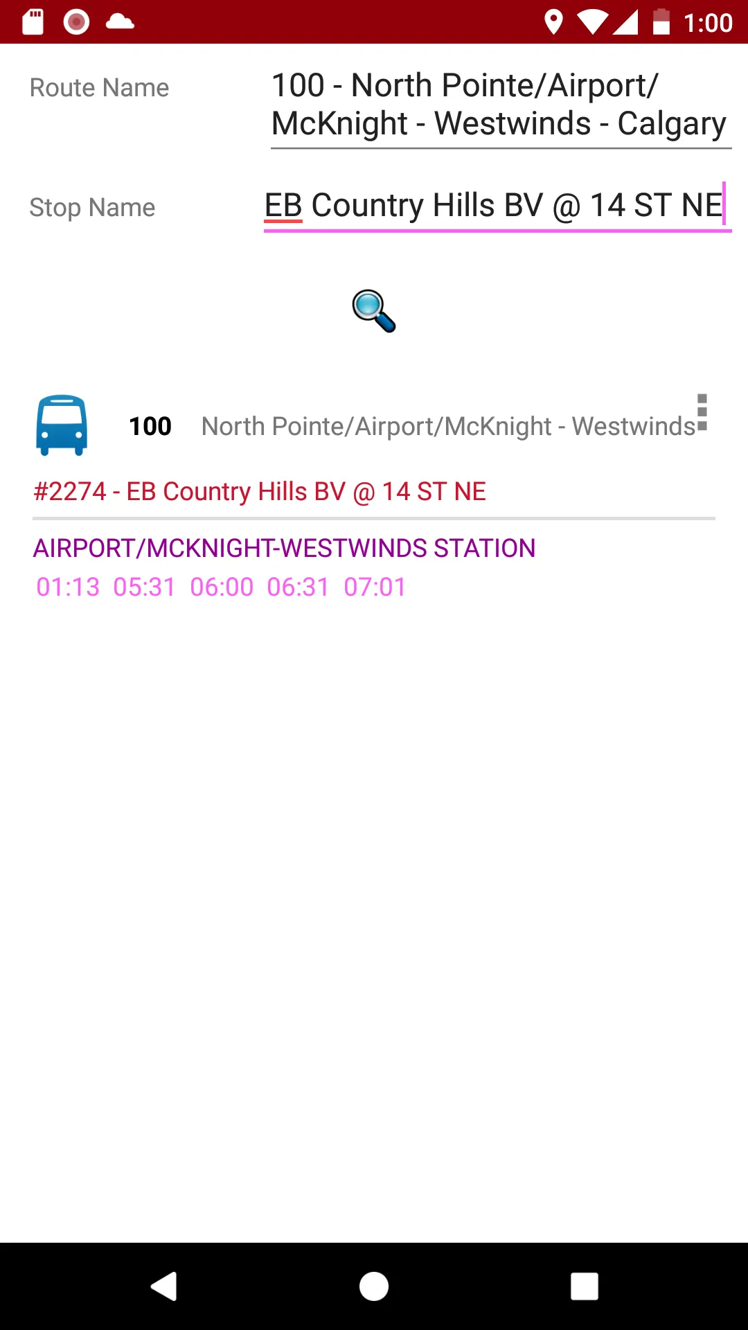 Bus Schedule in Calgary | Indus Appstore | Screenshot