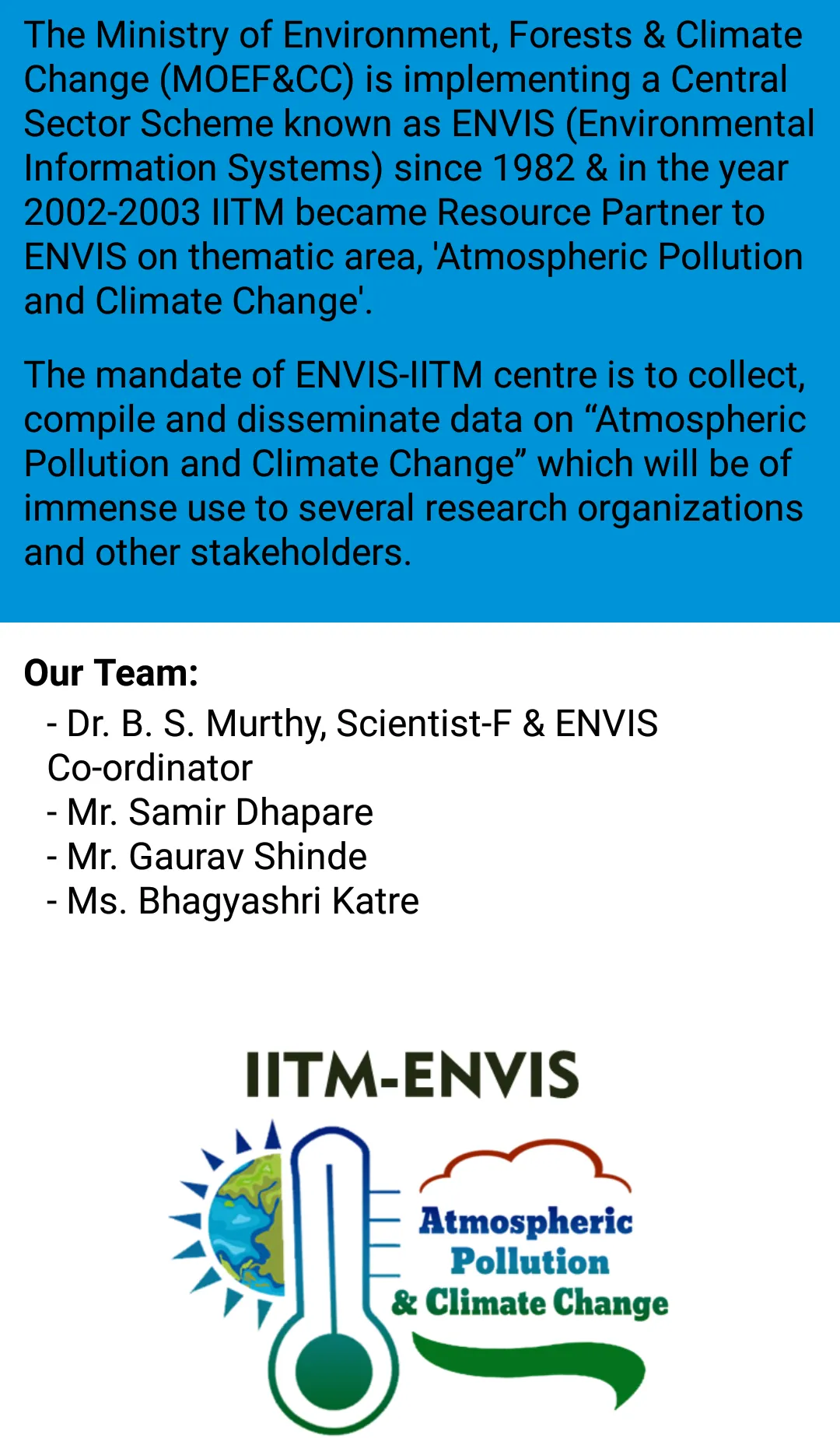 IITM-ENVIS | Indus Appstore | Screenshot