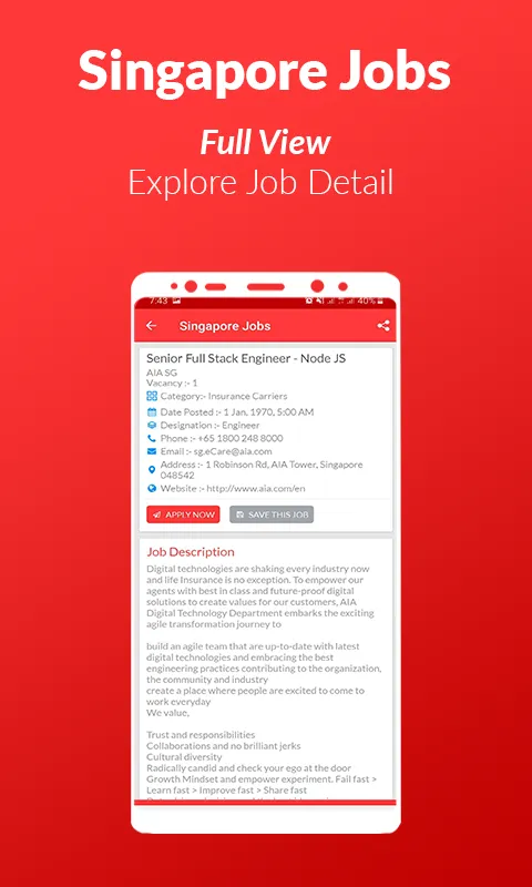 Singapore Jobs | Indus Appstore | Screenshot