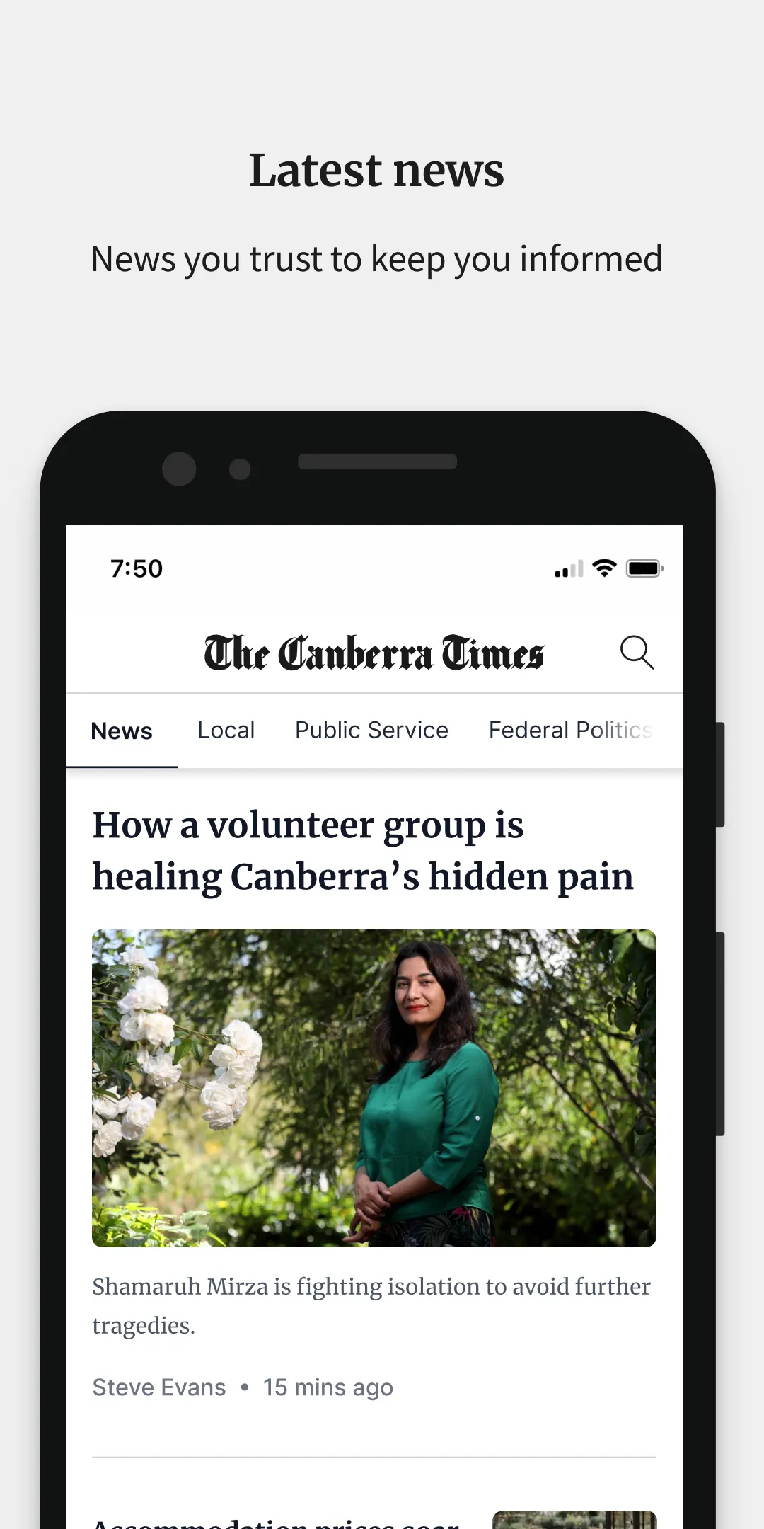 The Canberra Times | Indus Appstore | Screenshot