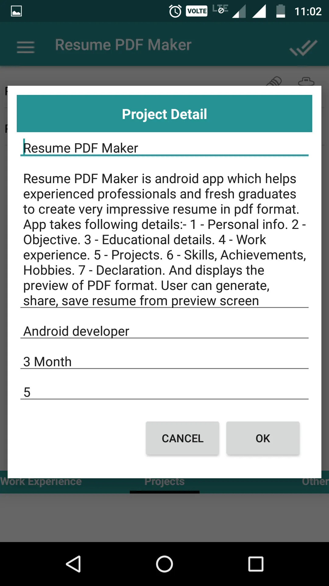 Resume PDF Maker / CV Builder | Indus Appstore | Screenshot