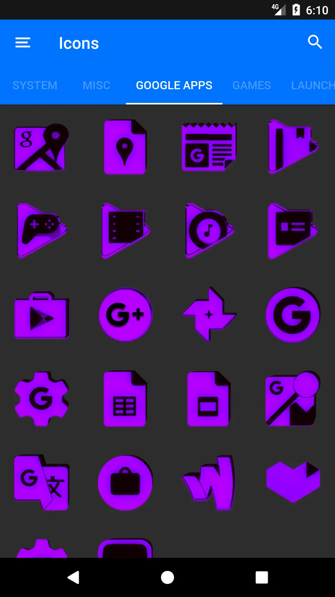 Purple and Black Icon Pack | Indus Appstore | Screenshot