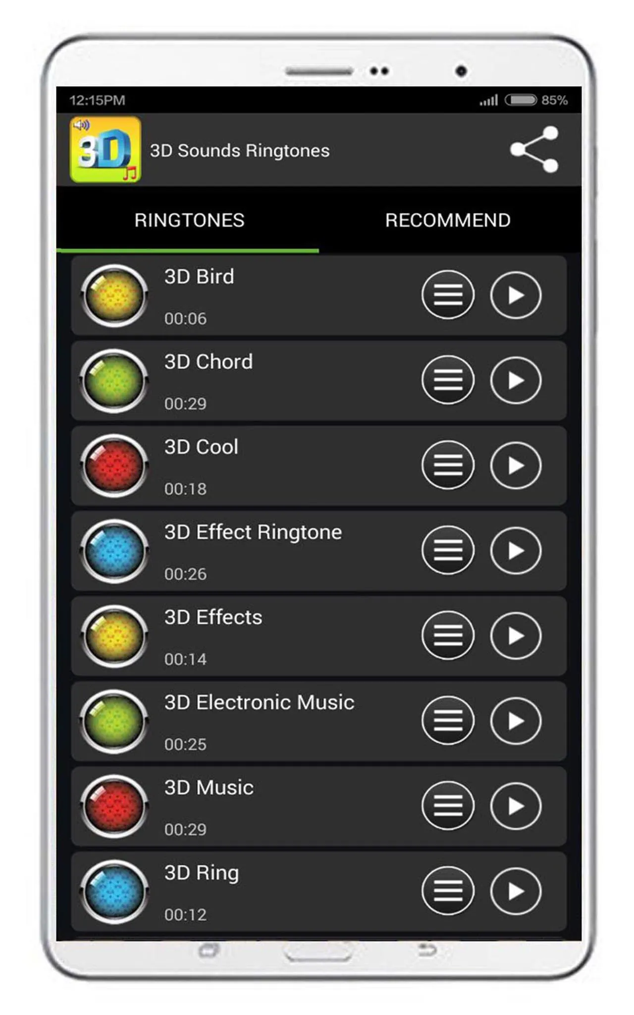 3D Sounds Ringtones | Indus Appstore | Screenshot