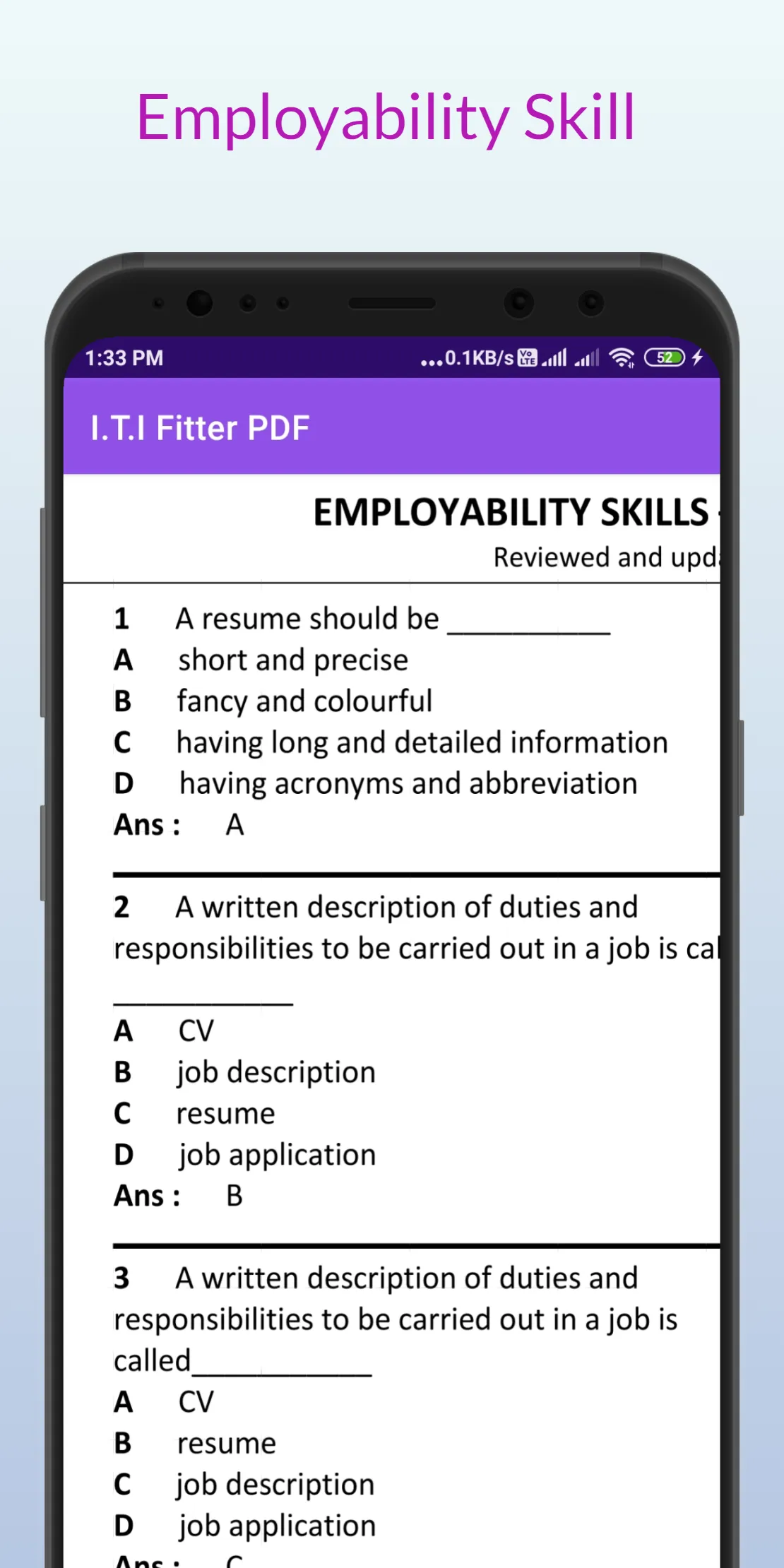 ITI Fitter PDF & MCQ Quiz 2023 | Indus Appstore | Screenshot