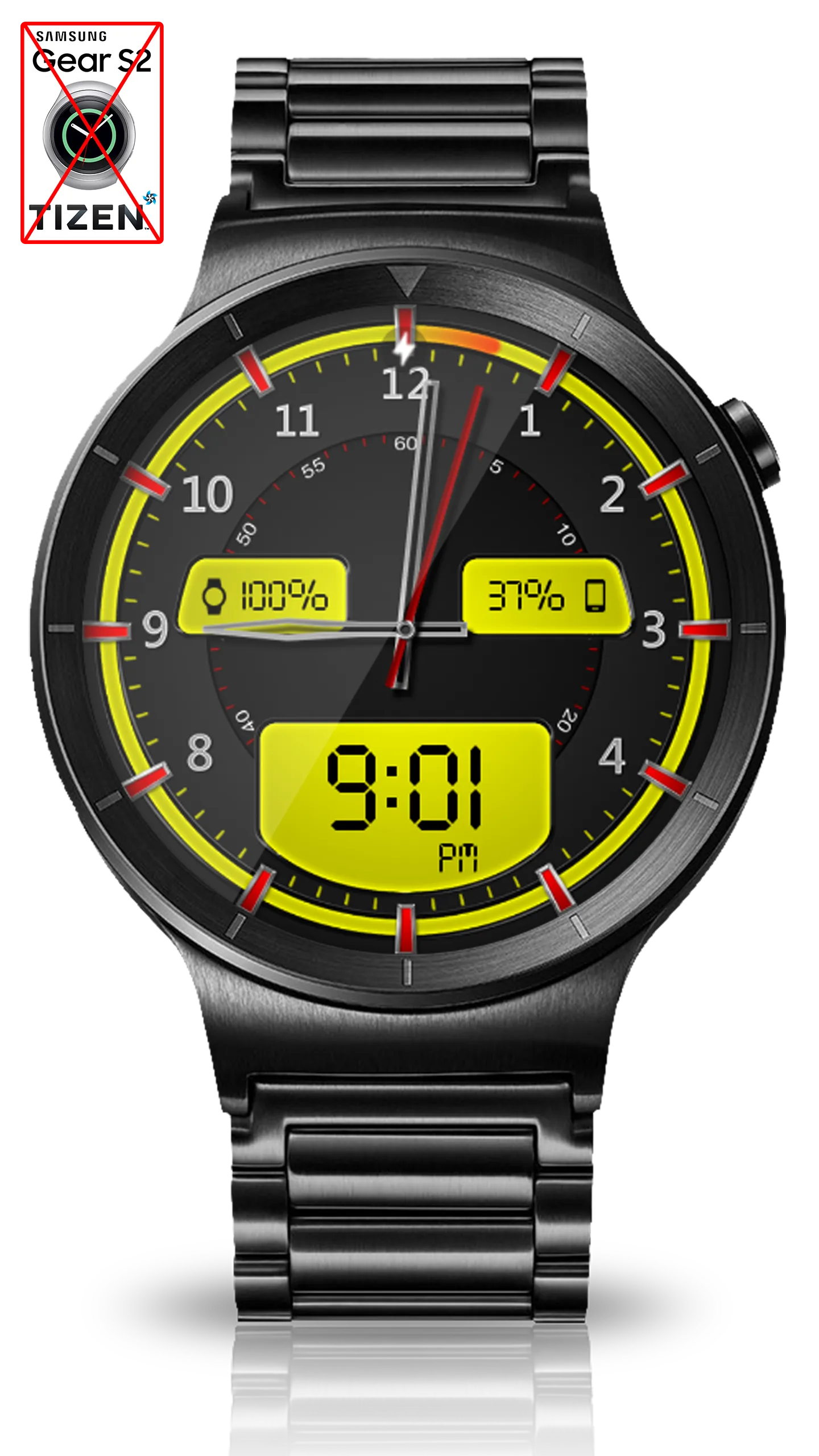 Chrome LED HD Watch Face | Indus Appstore | Screenshot