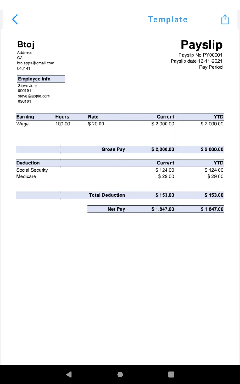 Payslip Maker | Indus Appstore | Screenshot