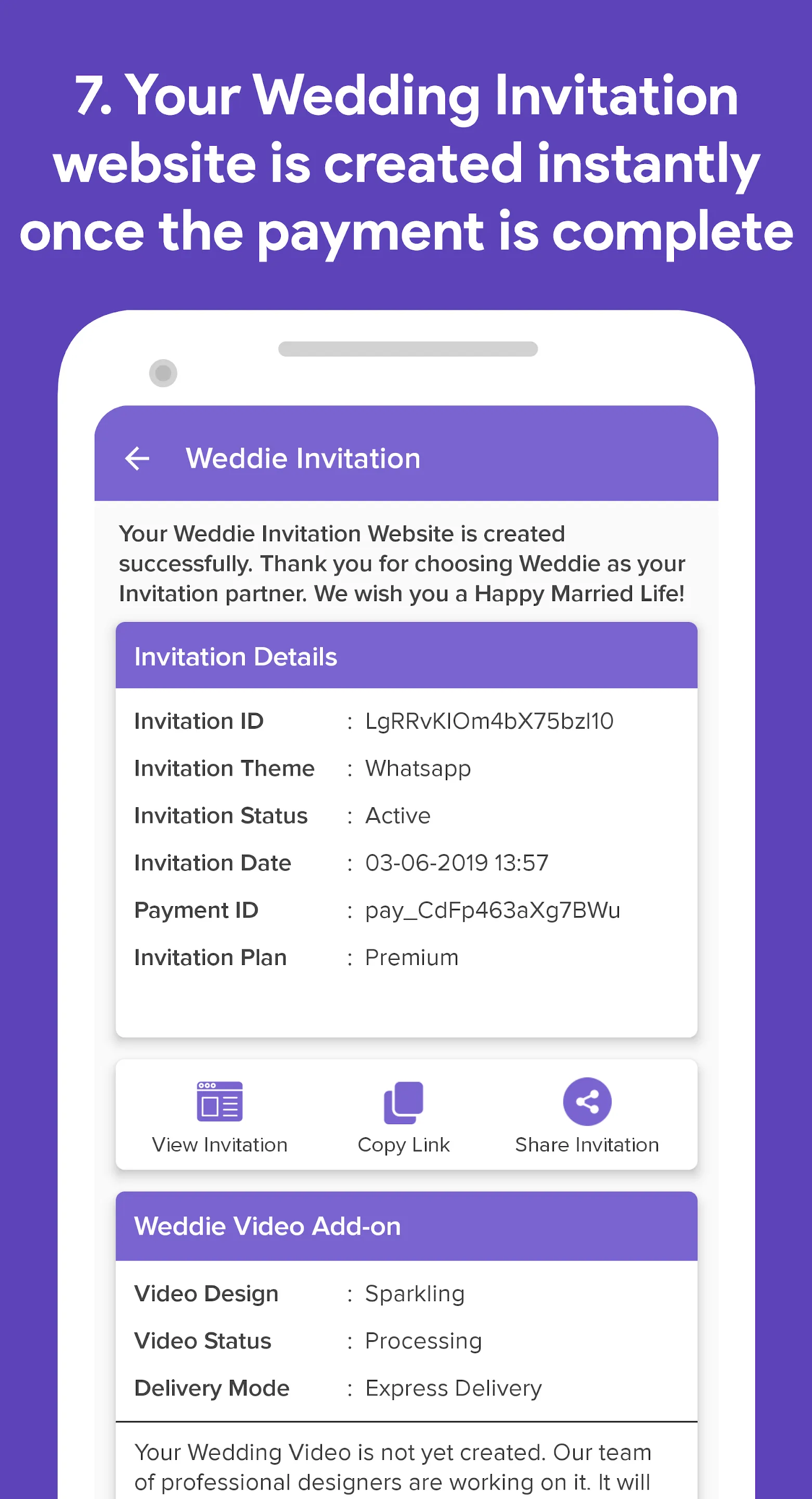 Weddie - Free Wedding Websites | Indus Appstore | Screenshot