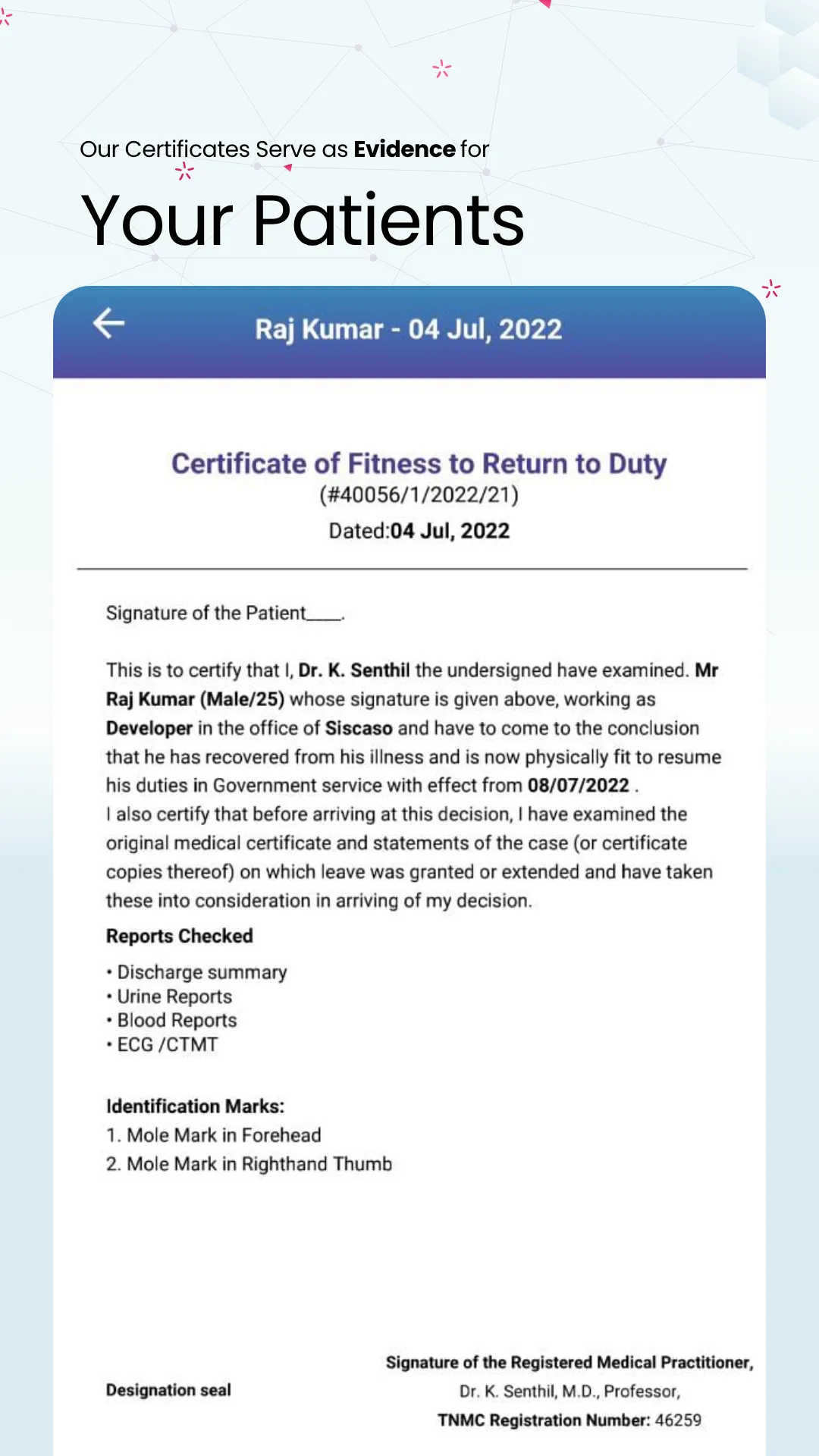 Doctors Certificate App - TNMC | Indus Appstore | Screenshot