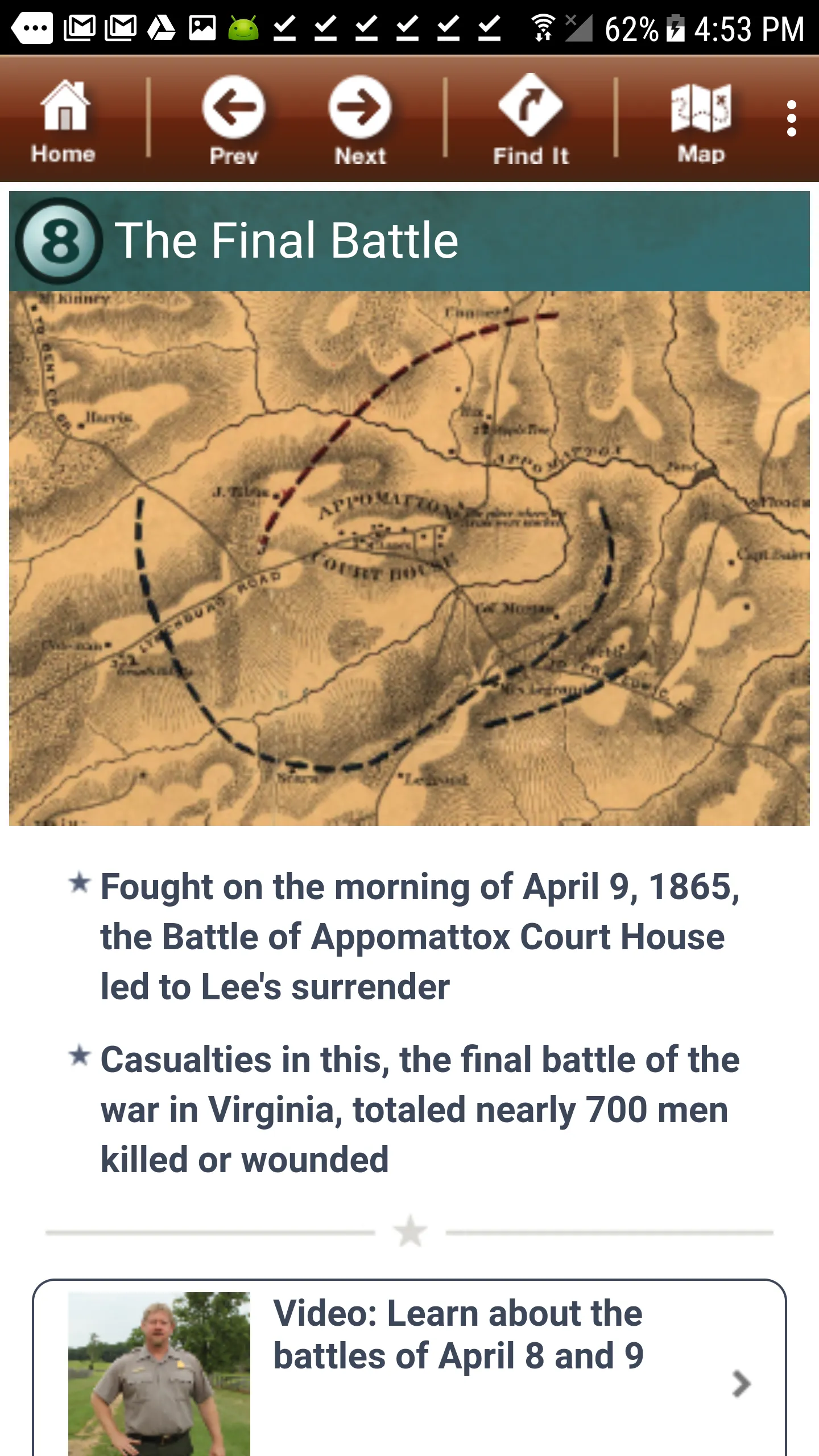 Appomattox Battle App | Indus Appstore | Screenshot