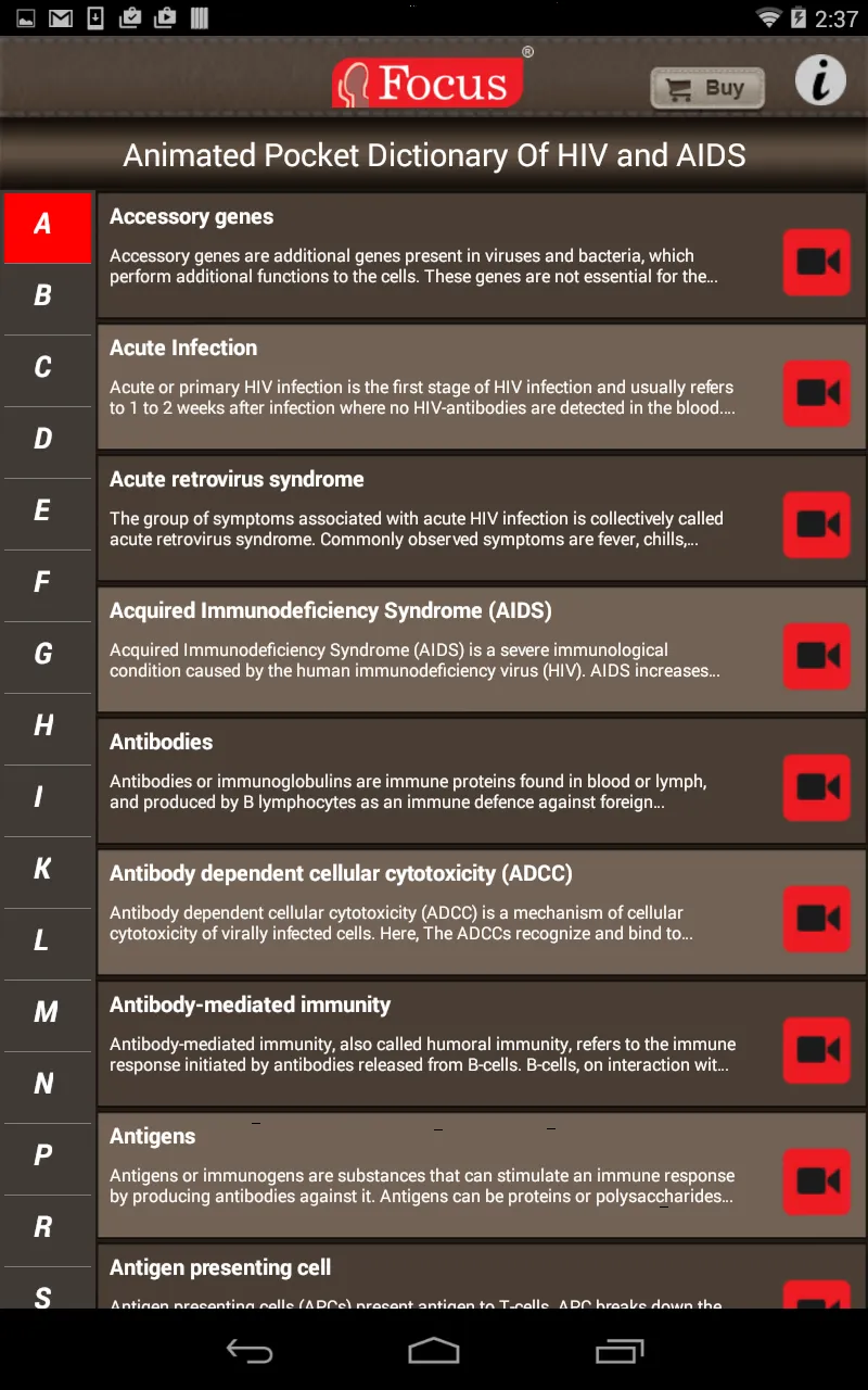 HIV & AIDS - Medical Dict. | Indus Appstore | Screenshot