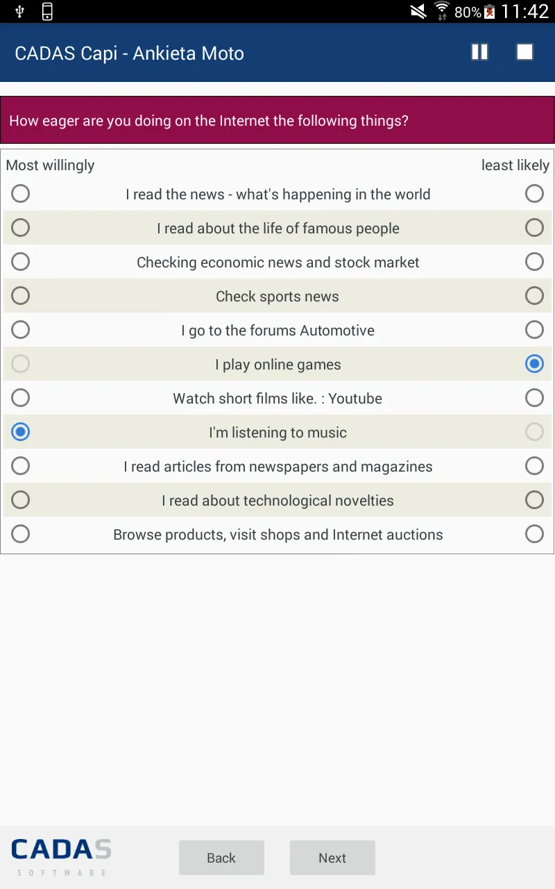 CADAS Capi - Moto Survey | Indus Appstore | Screenshot