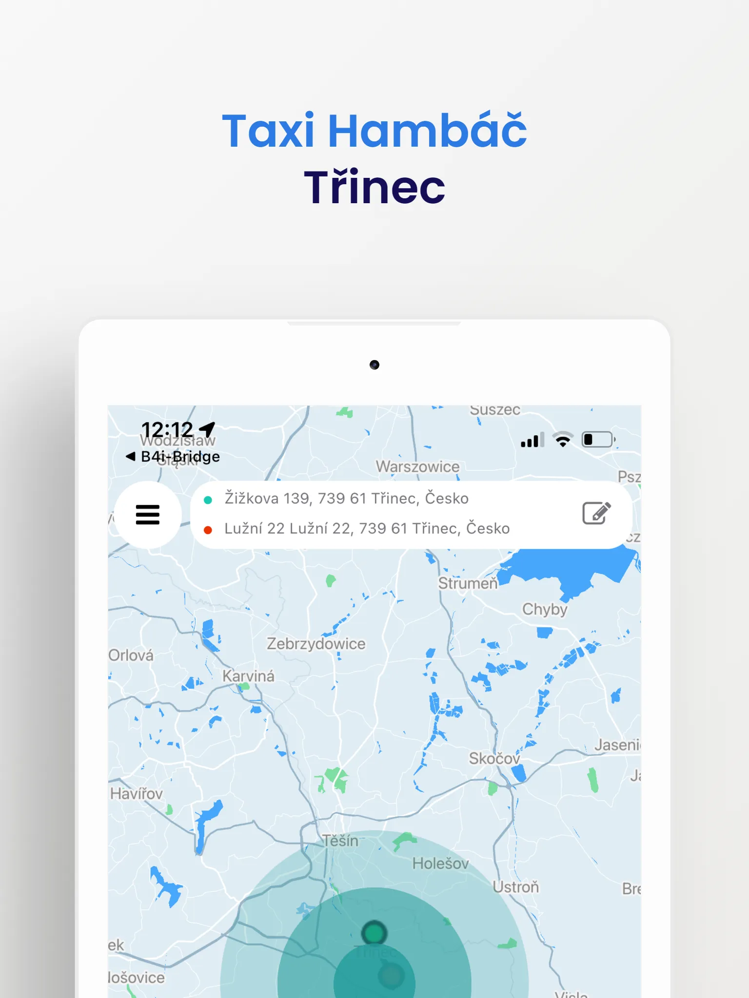 Taxi Hambáč - Třinec | Indus Appstore | Screenshot