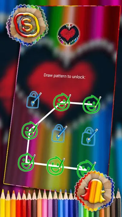 Color Pencil Heart Theme | Indus Appstore | Screenshot